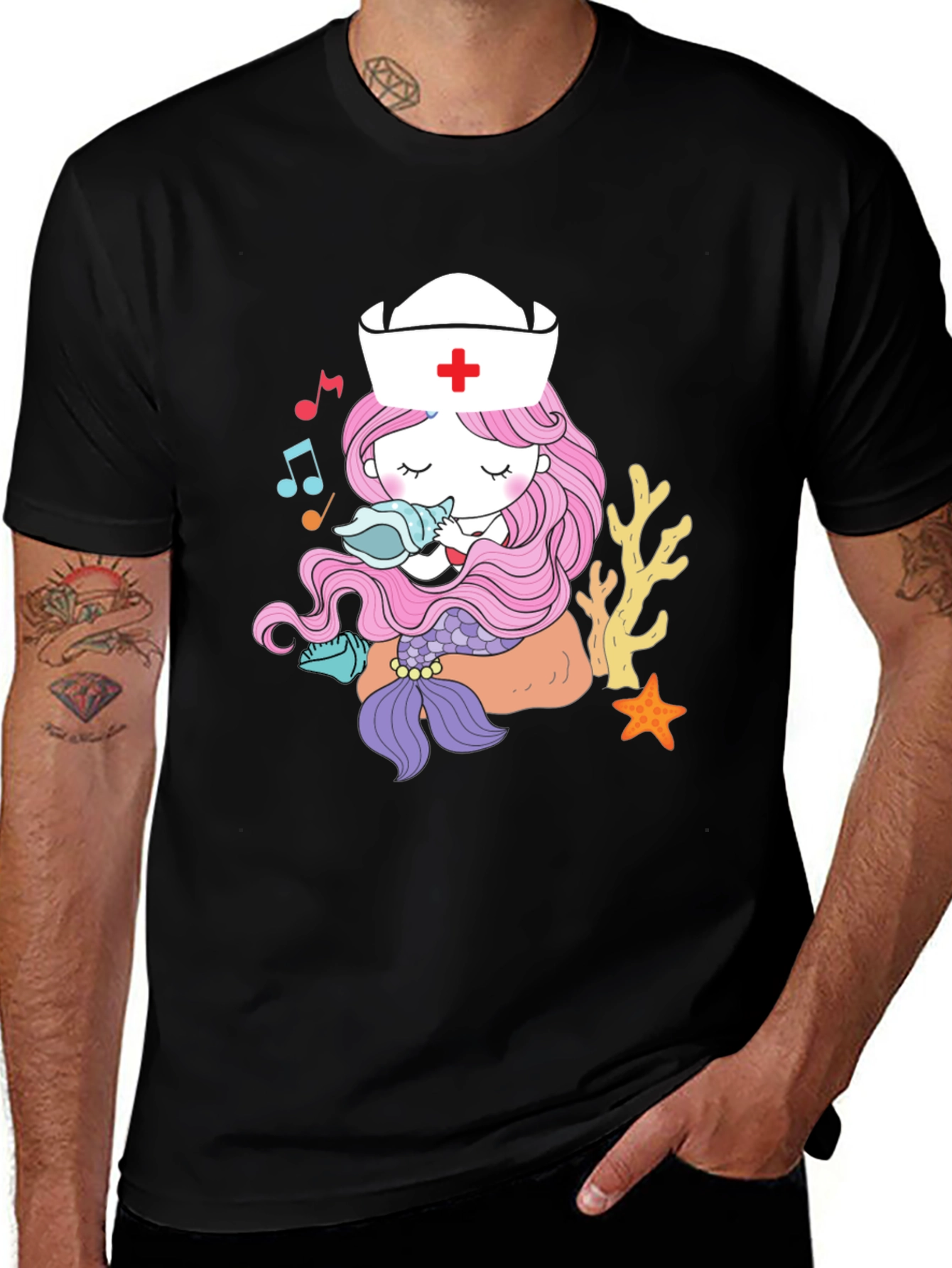 Variant 11 of Nurse Mermaid T-Shirt - Novelty Graphic Tee