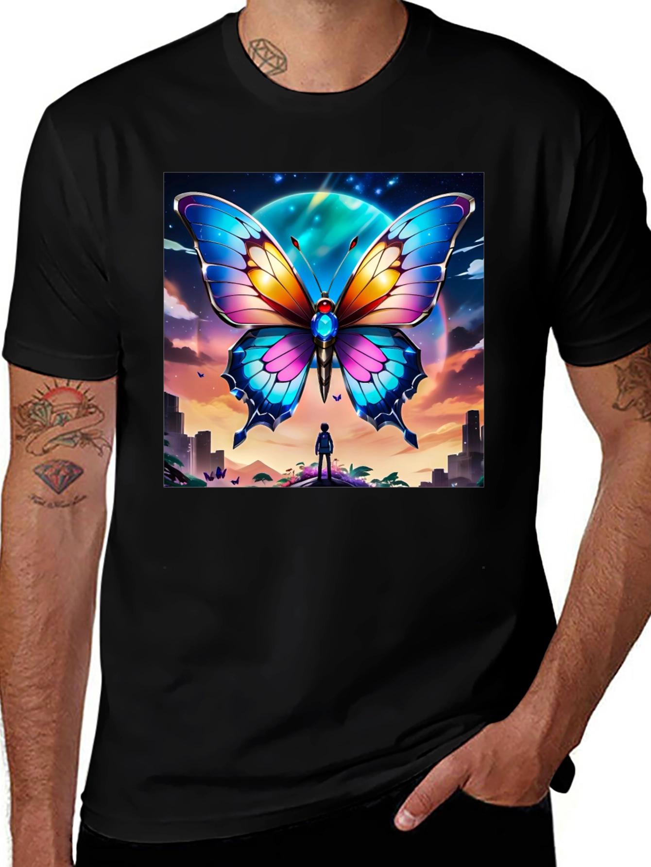 Variant 25 of Butterfly Planet Graphic Tee - Stylish Print Shirt