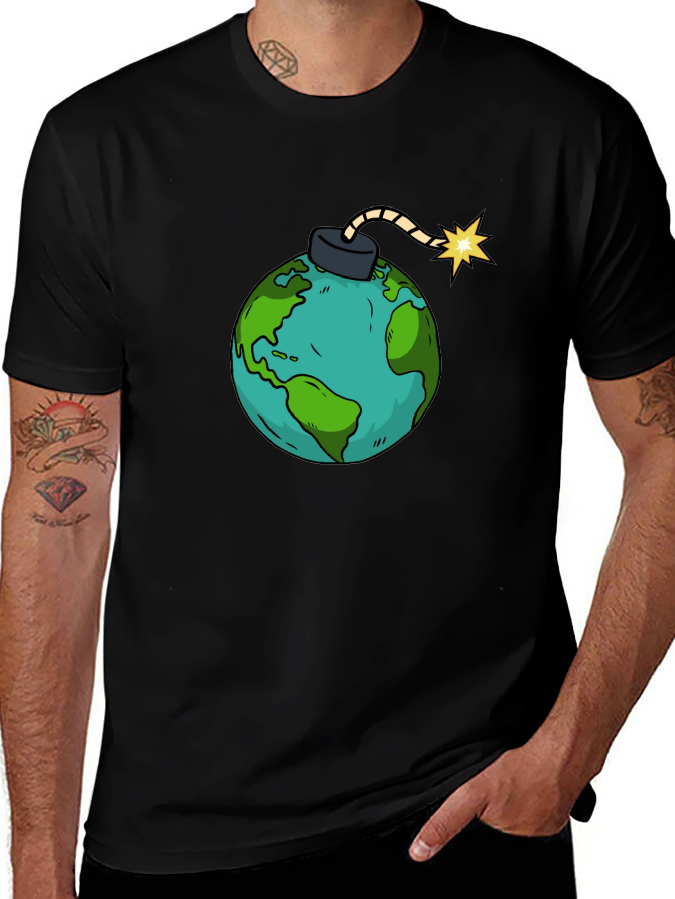 Variant 12 of Earth Bomb Graphic Tee - Black