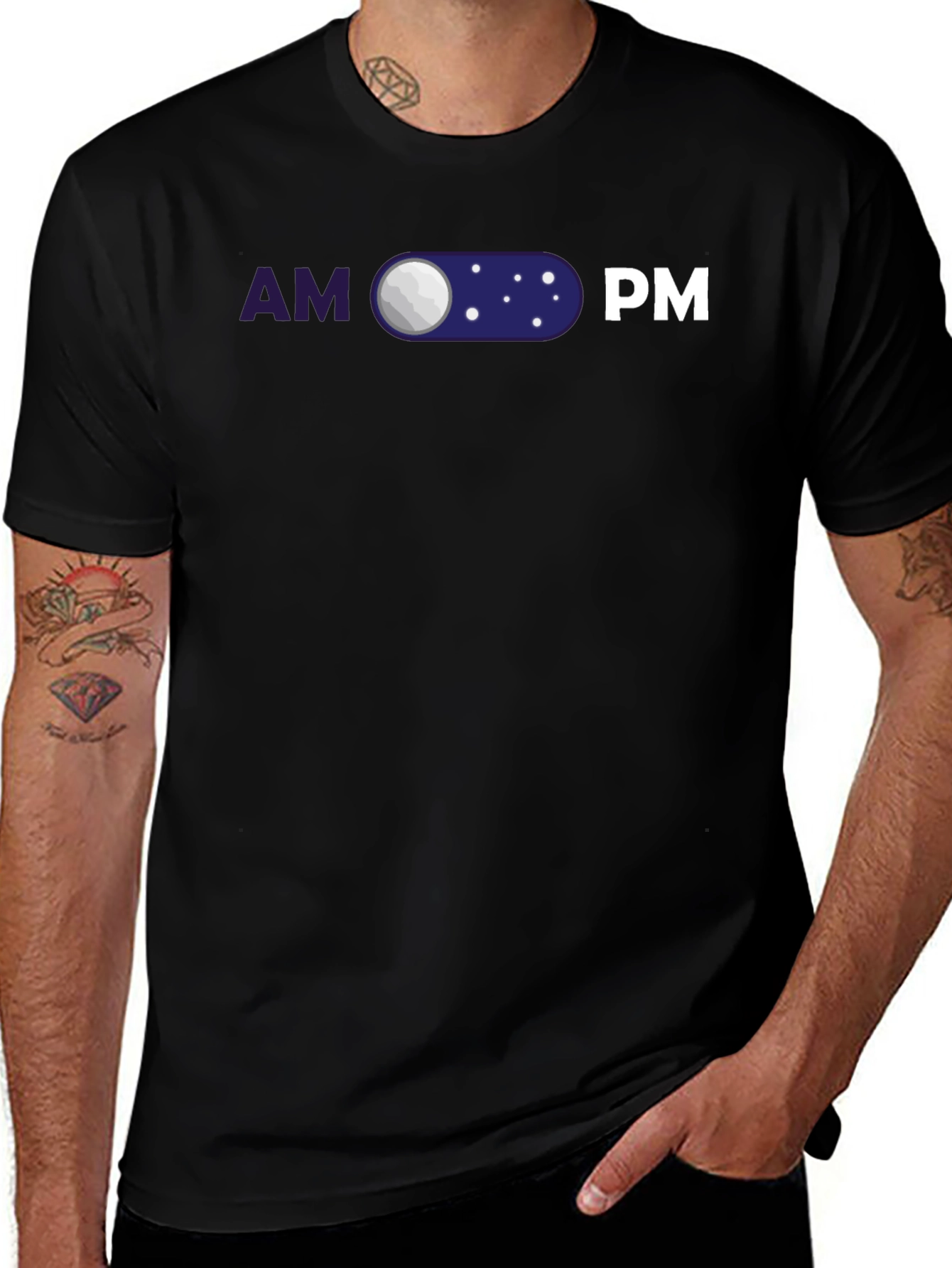 AM/PM Toggle T-Shirt - Night/Day Graphic Tee