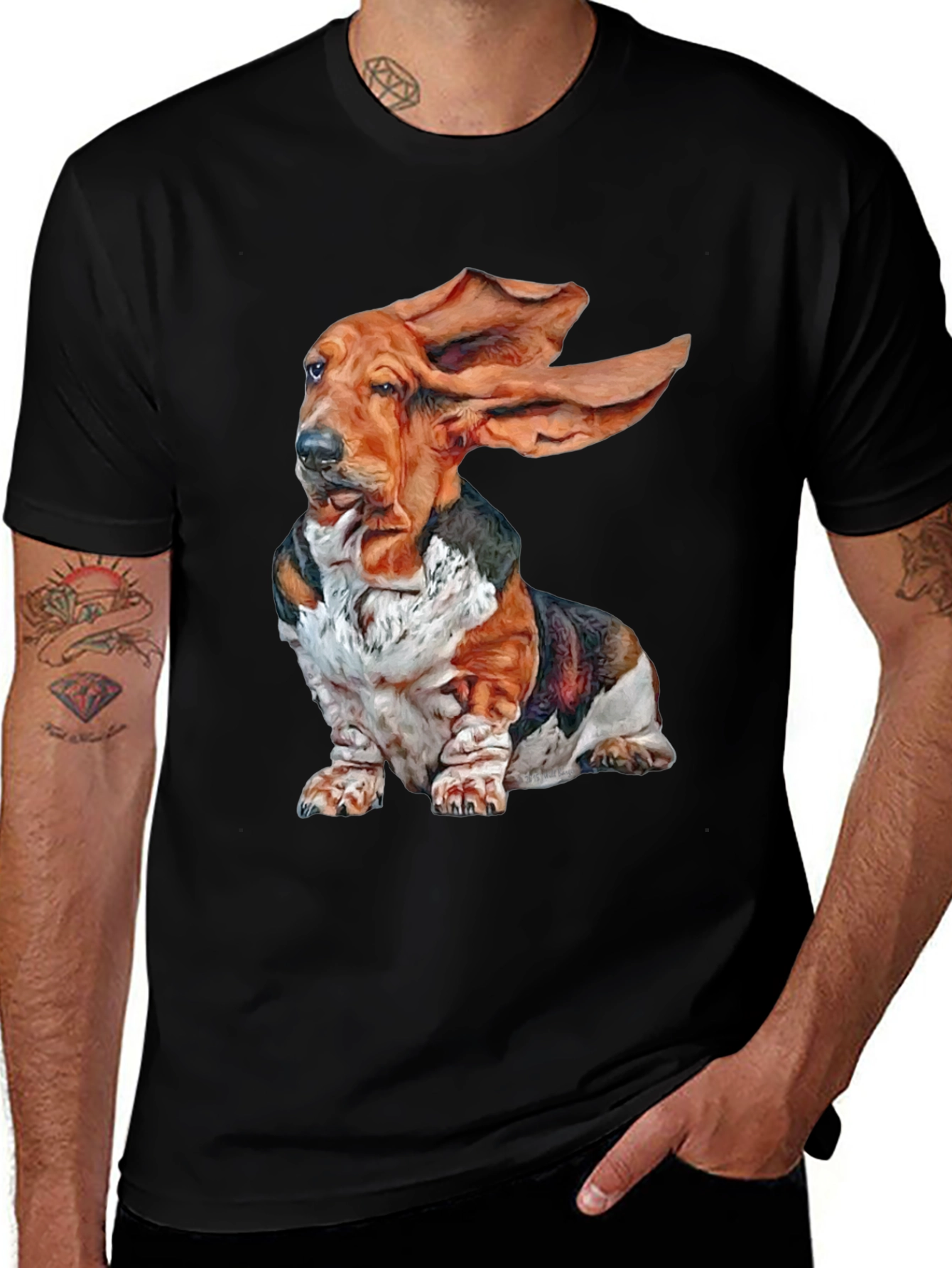 Variant 20 of Basset Hound Graphic Tee - Fun Dog Lover Shirt