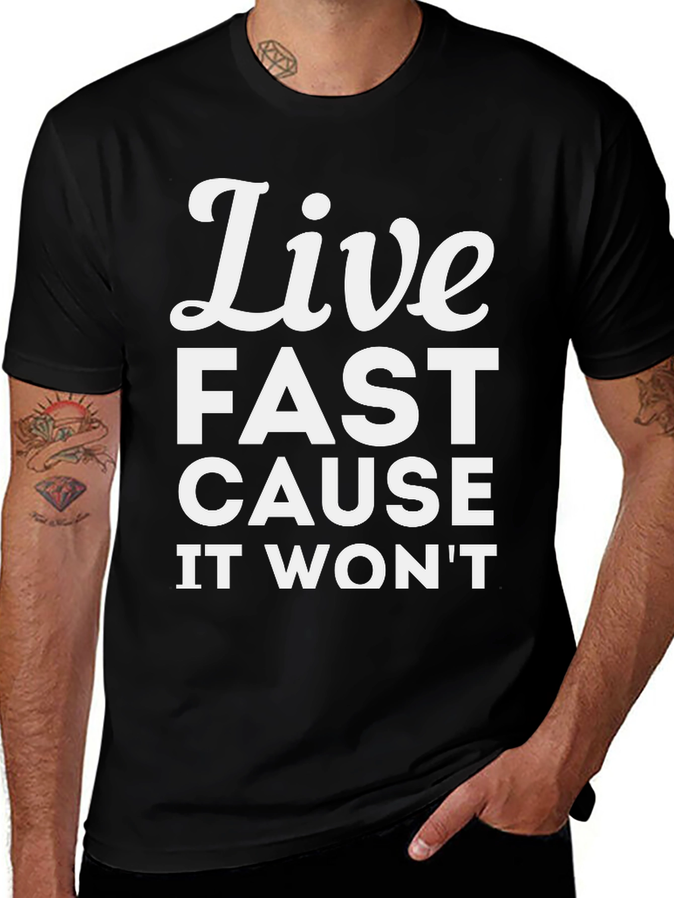 Variant 16 of Live Fast Graphic Tee - Soft Cotton Casual T-Shirt