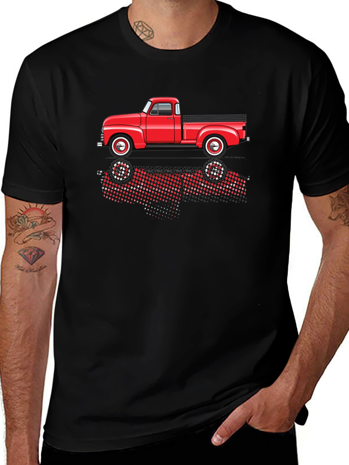 Variant 14 of Vintage Red Truck Graphic T-Shirt
