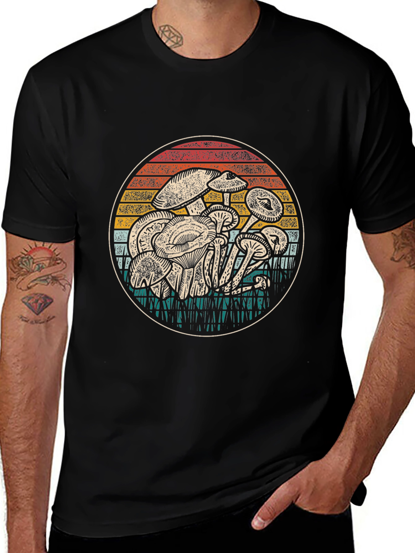 Variant 2 of Retro Mushroom Graphic T-Shirt - Nature Lover's Tee