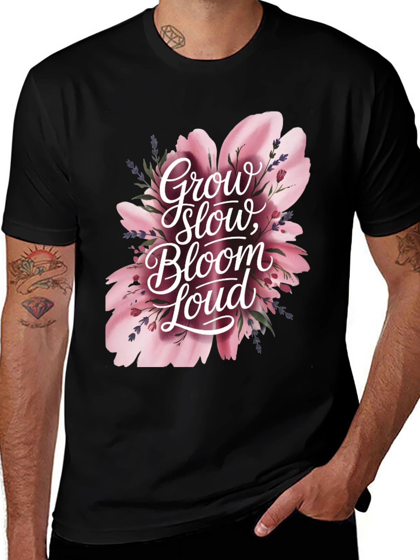 Variant 8 of Grow Slow Bloom Loud Graphic Tee