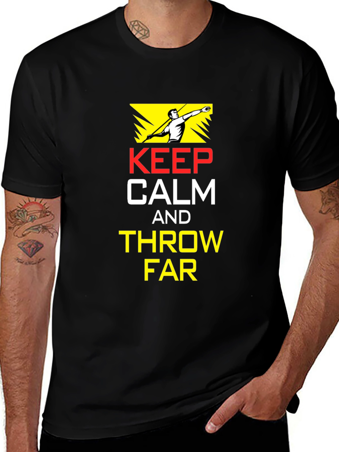Variant 16 of Keep Calm Throw Far Javelin T-Shirt