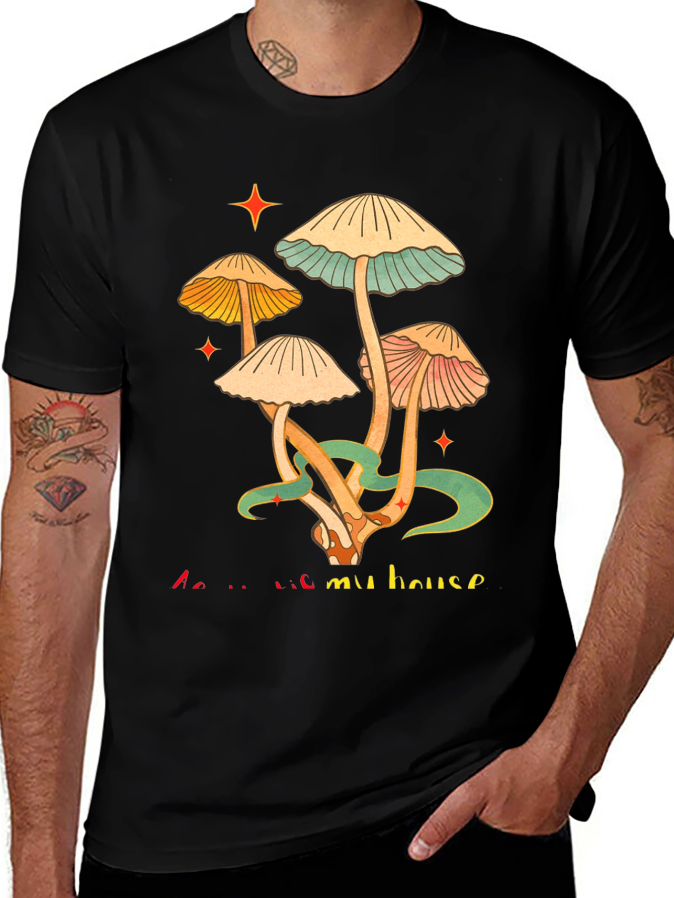 Variant 2 of Retro Mushroom T-Shirt - Quirky Nature Design