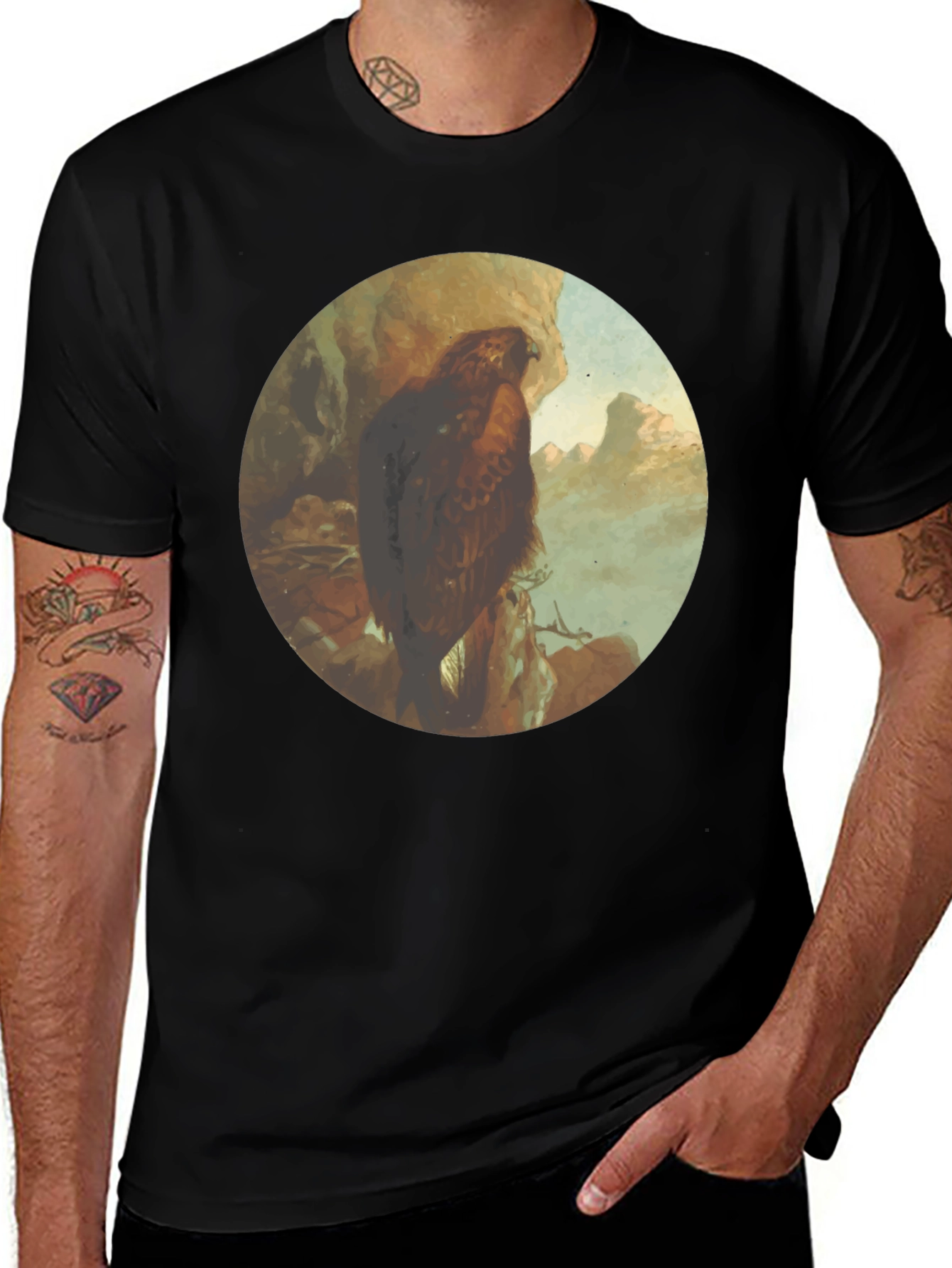 Variant 22 of Eagle Art Black T-Shirt - Unique Graphic Tee