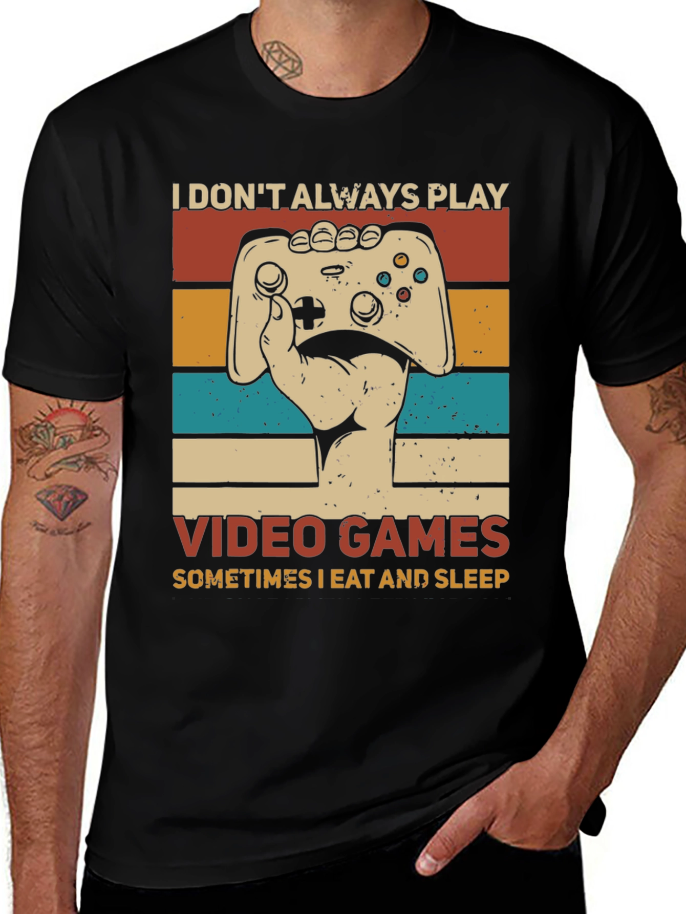 Variant 2 of Gamer T-Shirt - Eat, Sleep, Video Games