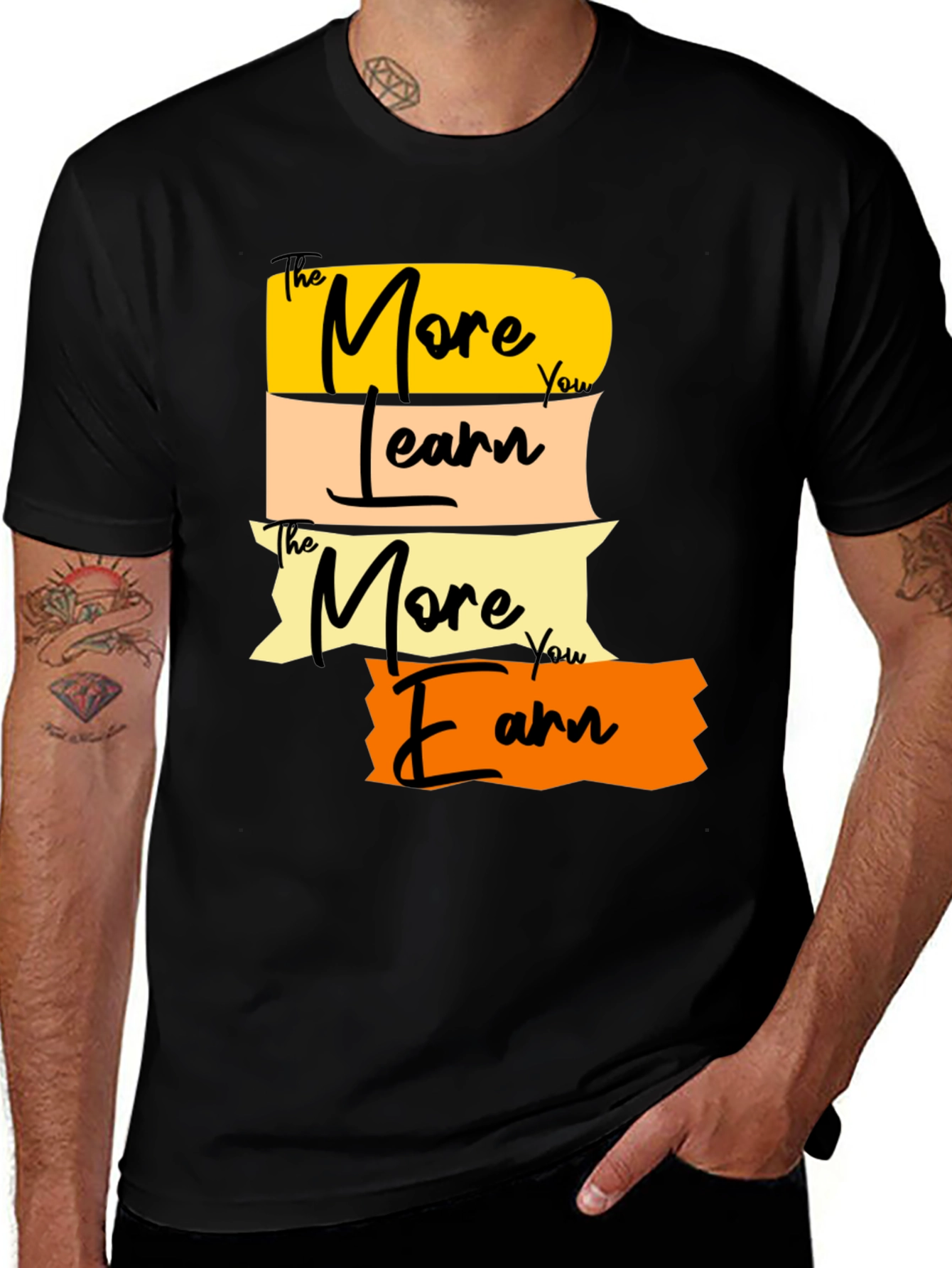 Variant 17 of The More You Learn T-Shirt