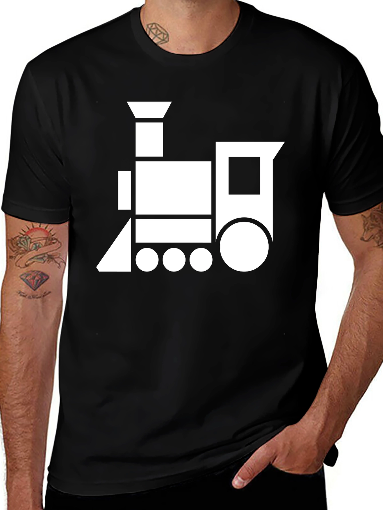 Train Graphic Tee - Modern Locomotive T-Shirt