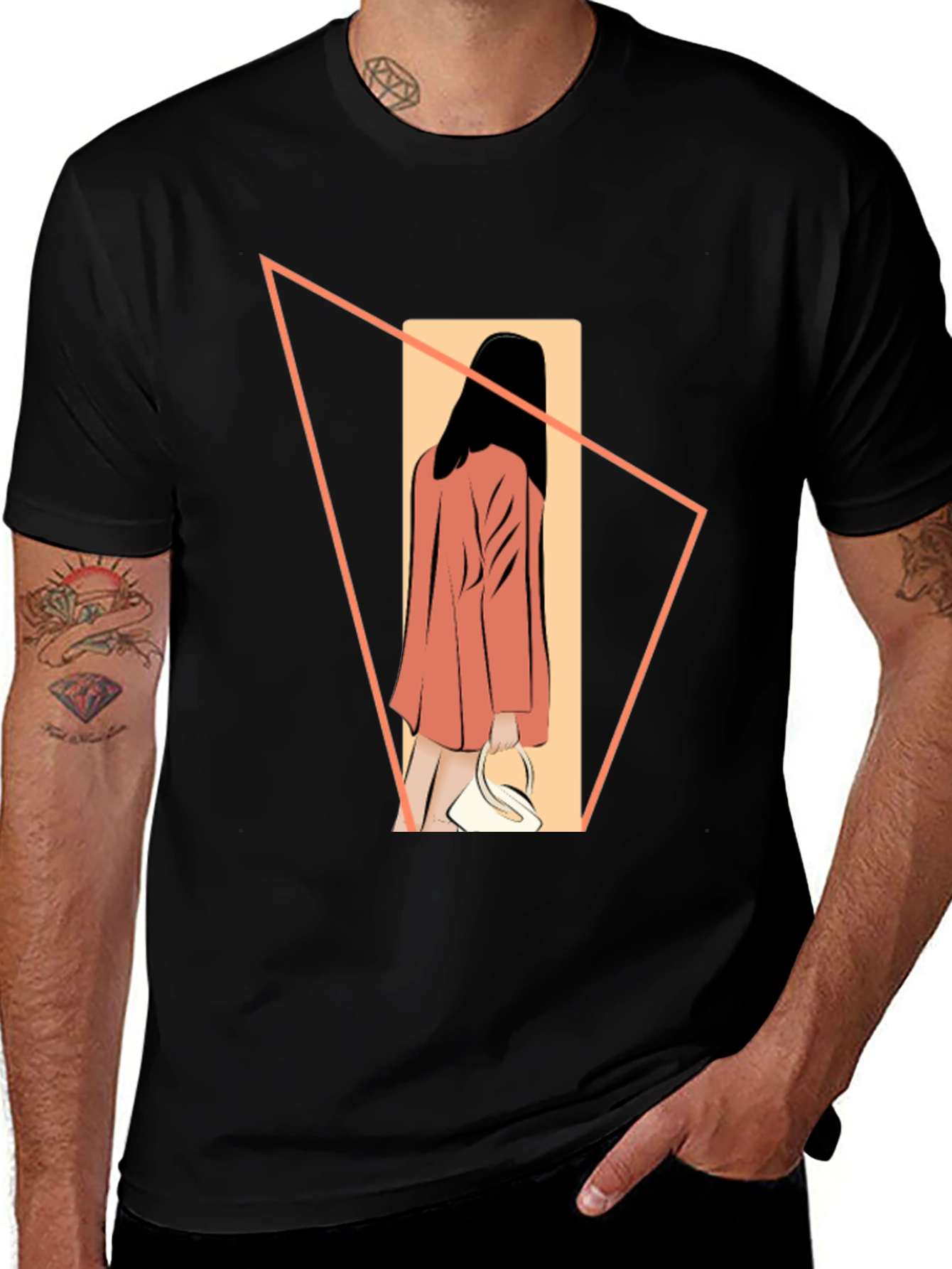 Variant 29 of Modern Woman Graphic Tee - Stylish Black T-Shirt