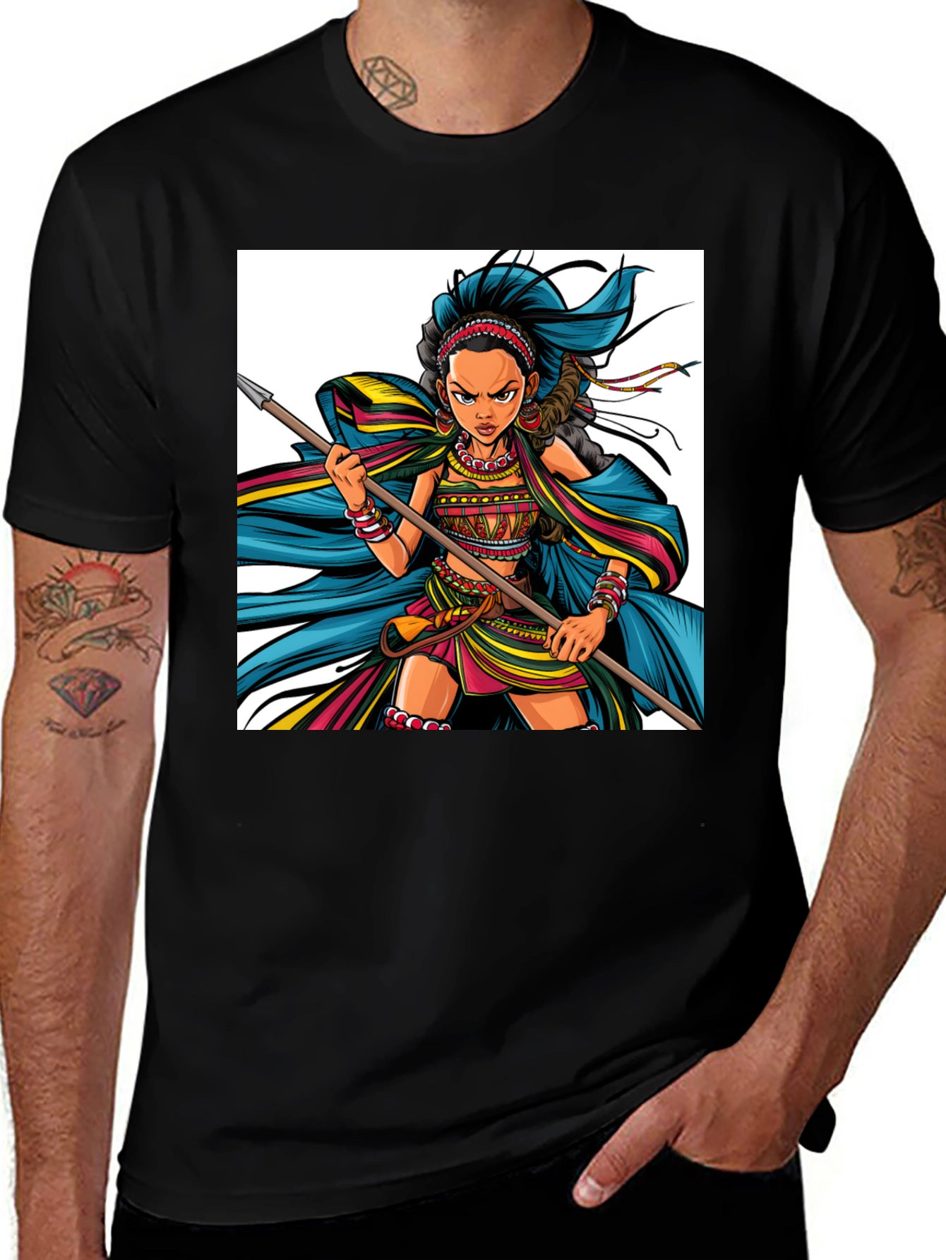 Variant 3 of Warrior Woman Graphic Tee - Unisex Cotton T-Shirt