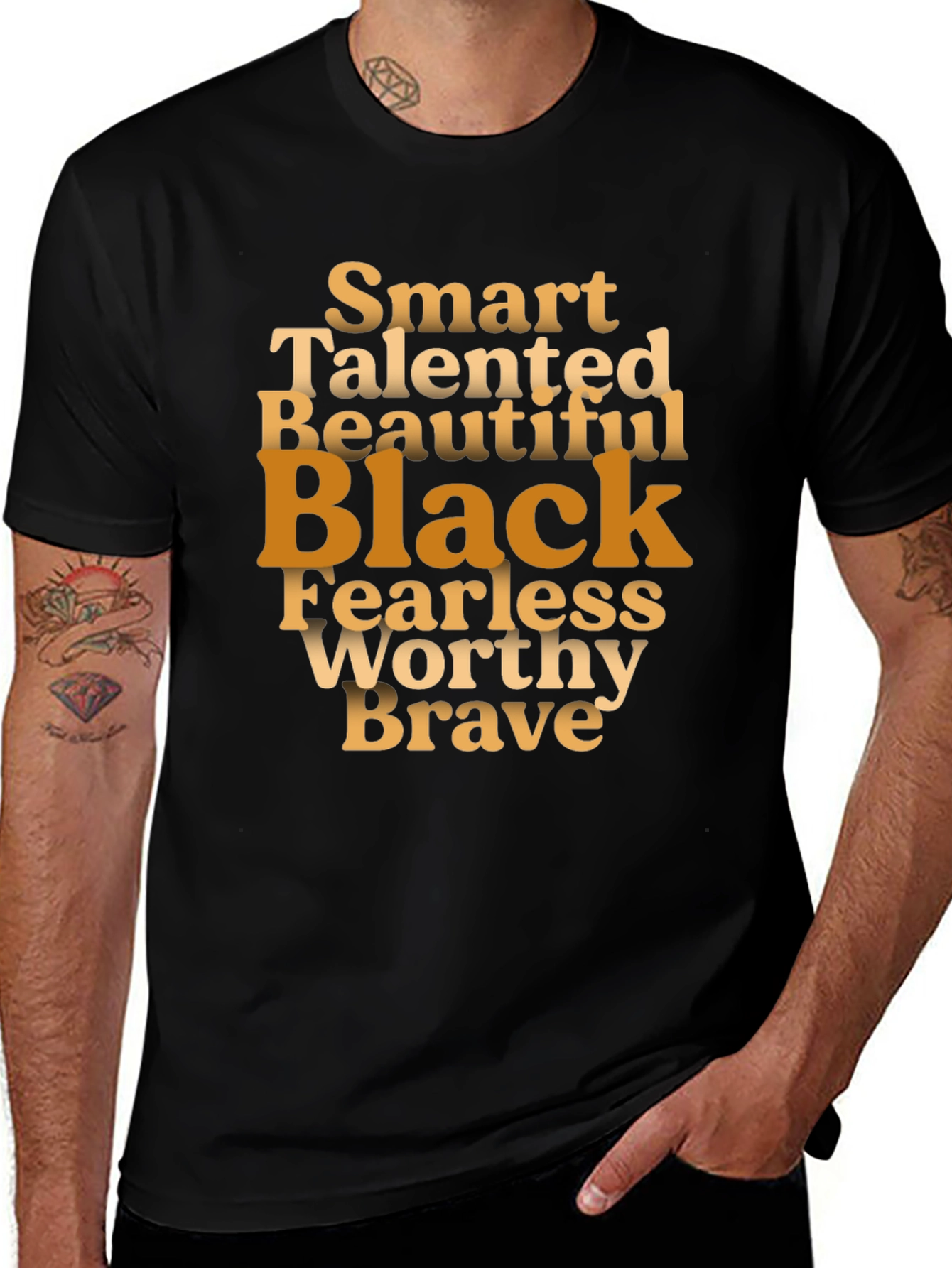 Variant 17 of Smart Talented Beautiful Black T-Shirt