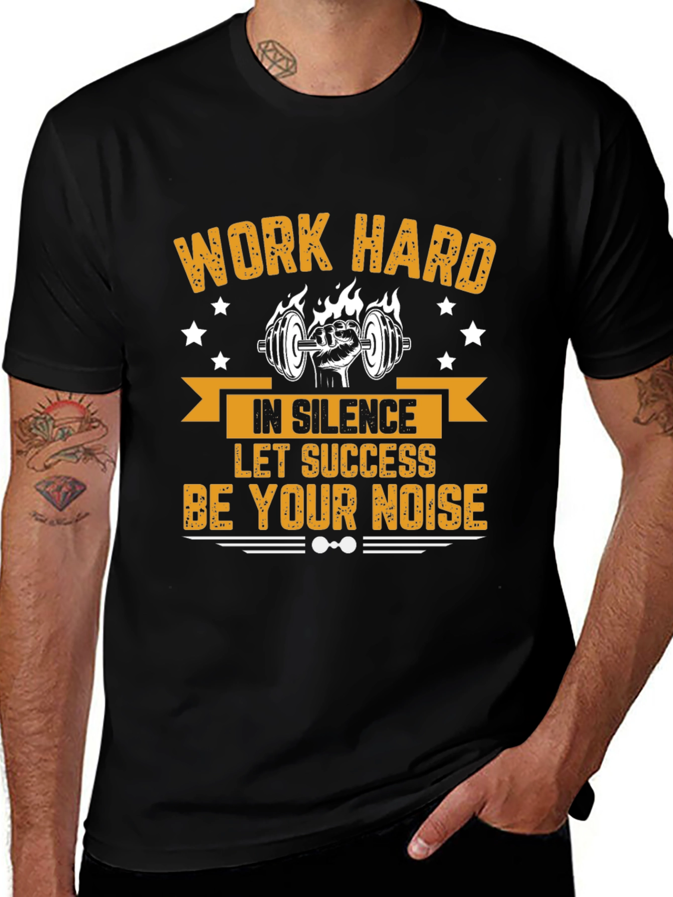 Variant 29 of Work Hard Motivational Gym T-Shirt