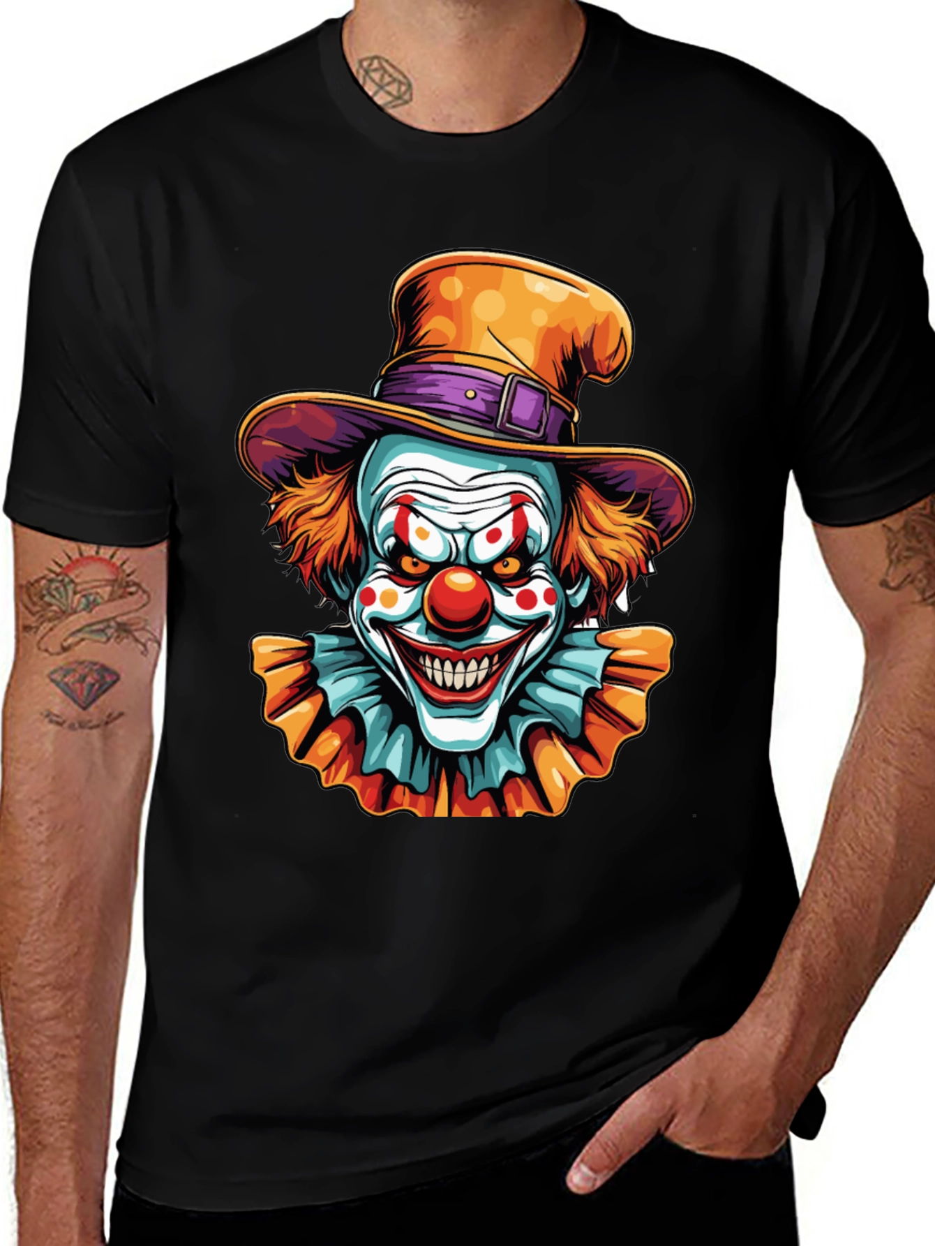 Variant 24 of Creepy Clown T-Shirt - Graphic Print Tee