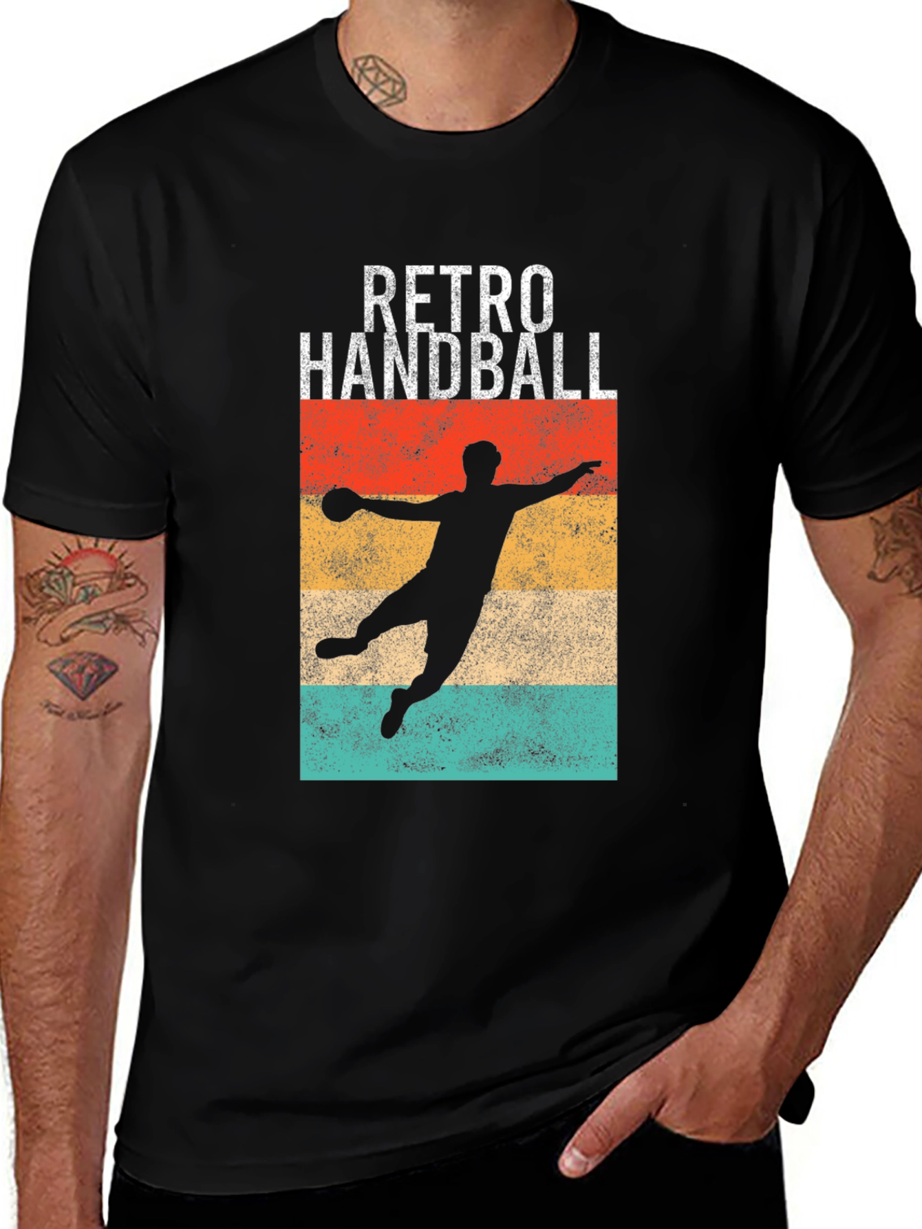 Variant 4 of Retro Handball T-Shirt - Vintage Athlete Style