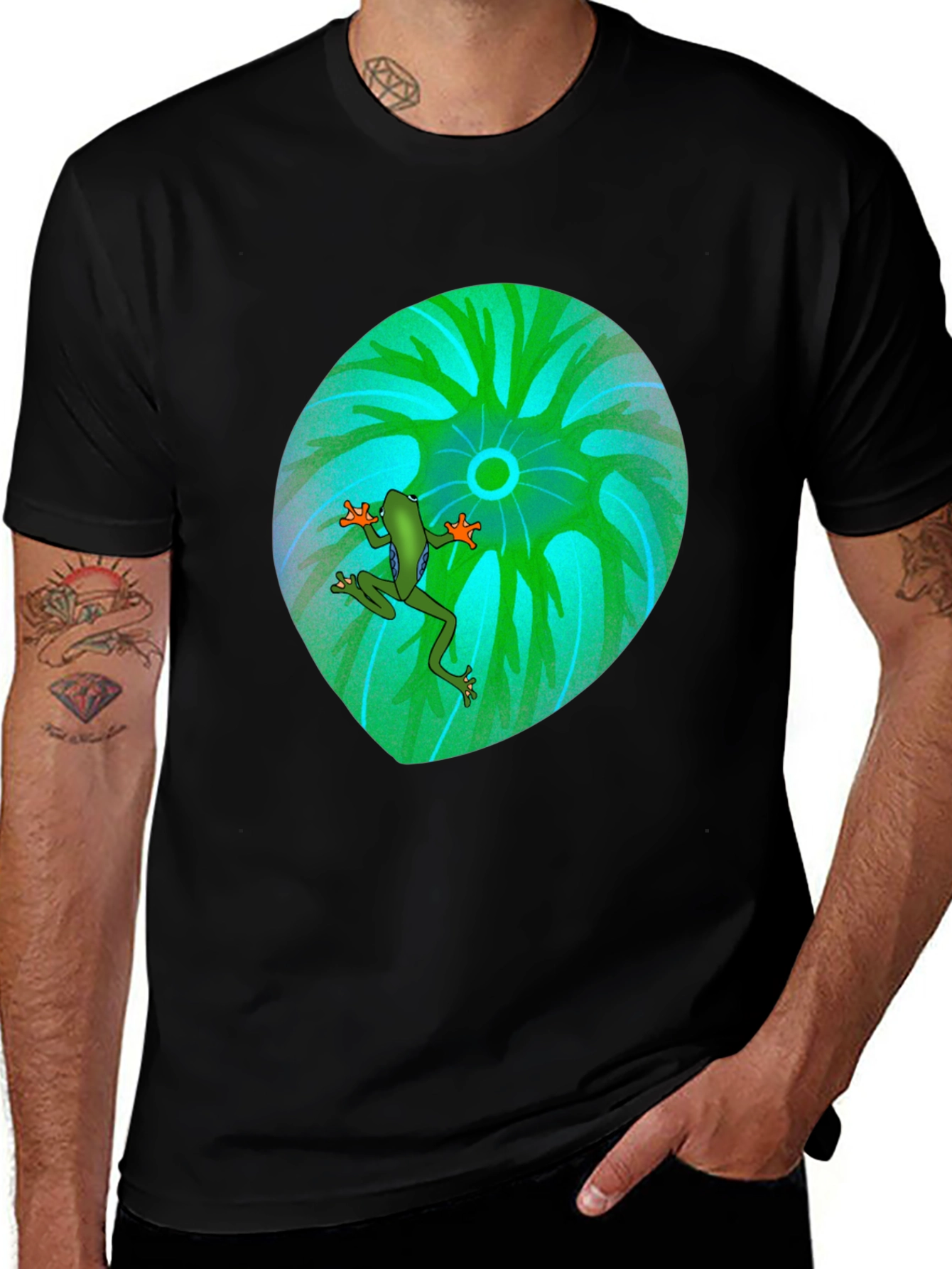 Variant 3 of Frog on Leaf Graphic T-Shirt