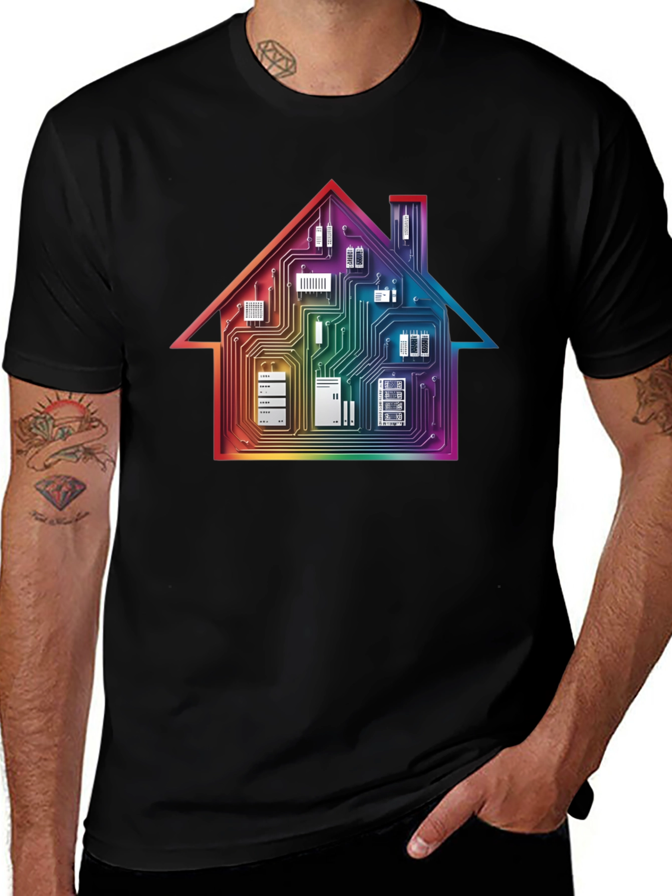 Variant 14 of Smart Home Circuit T-Shirt - Tech Geek Fashion