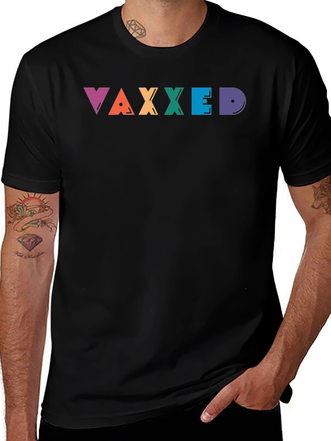 Vaxxed Pride Graphic Tee - Colorful Statement T-Shirt