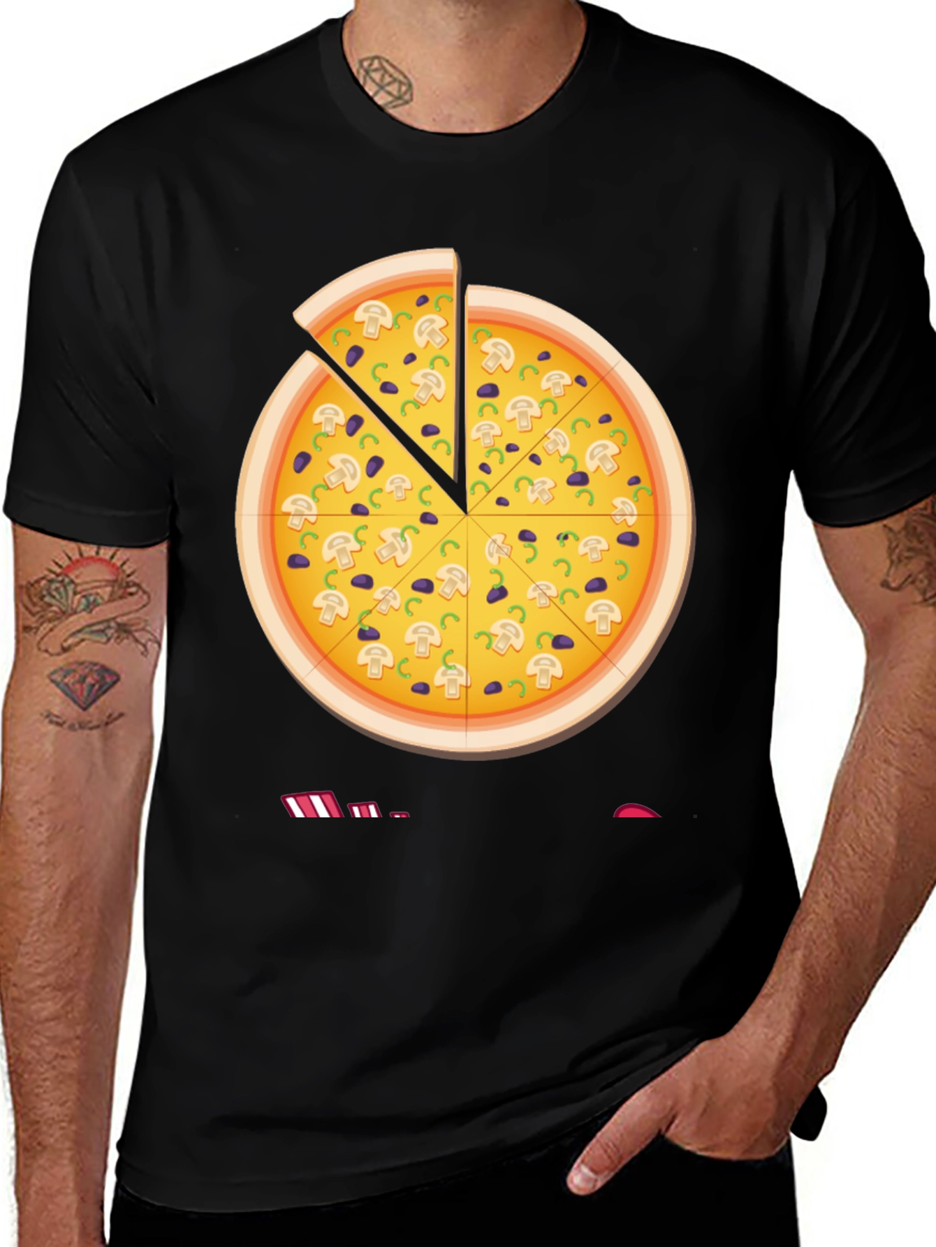 Variant 10 of Pizza Graphic Tee - Foodie Fashion