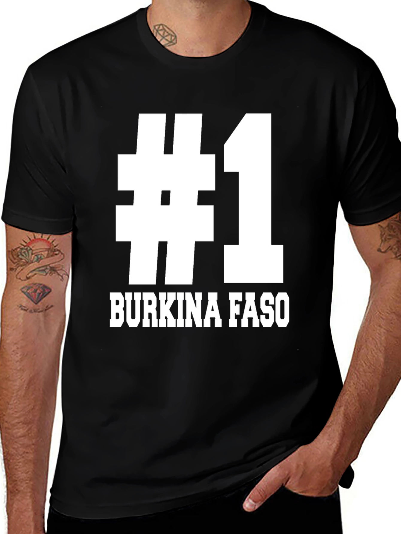 Variant 4 of #1 Burkina Faso Black T-Shirt