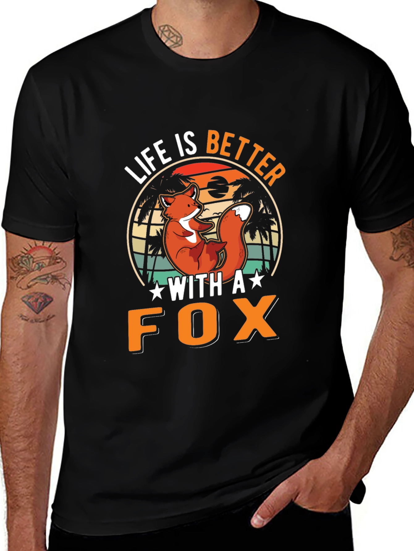 Variant 5 of Life is Better With a Fox Graphic T-Shirt