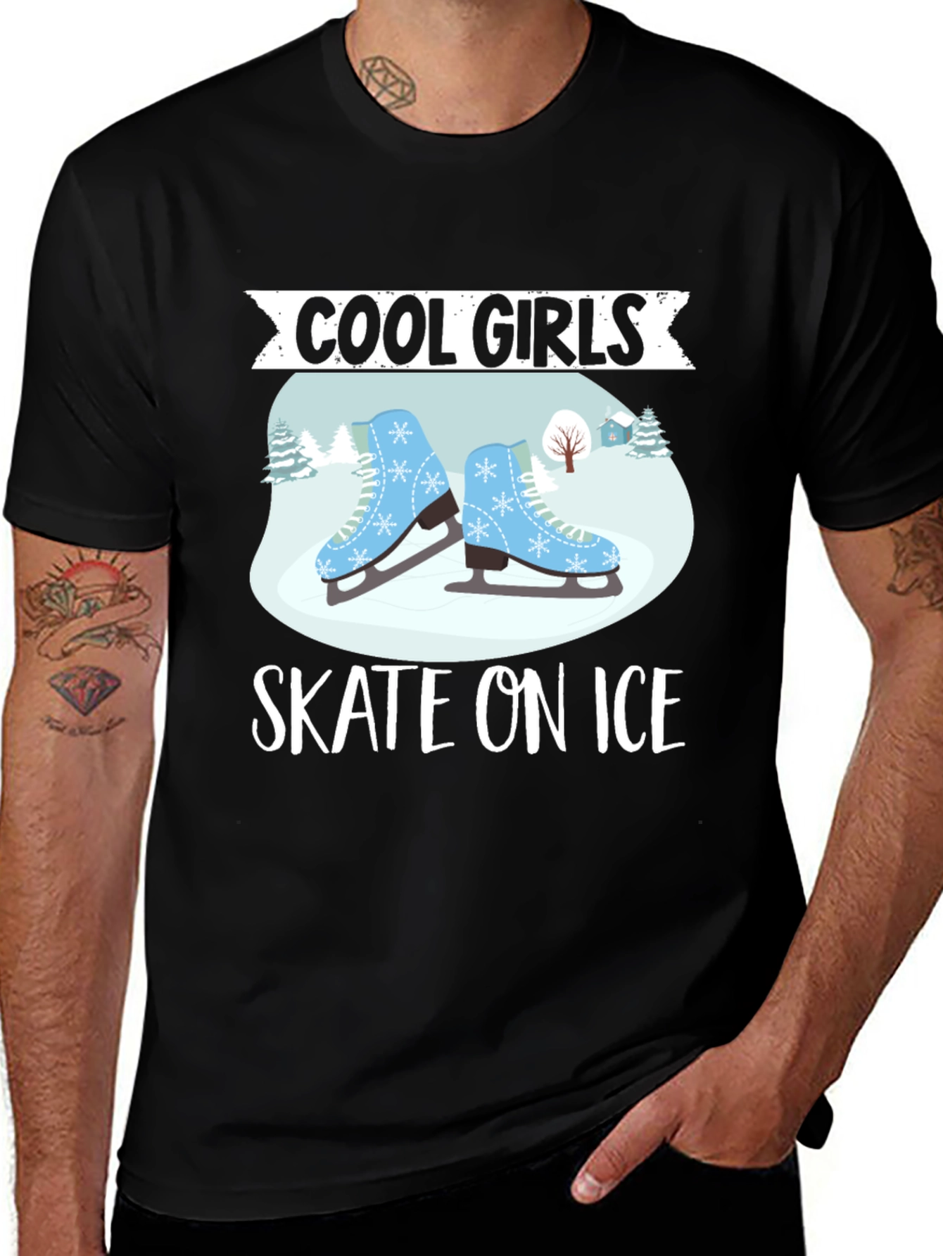 Cool Girls Skate On Ice T-Shirt