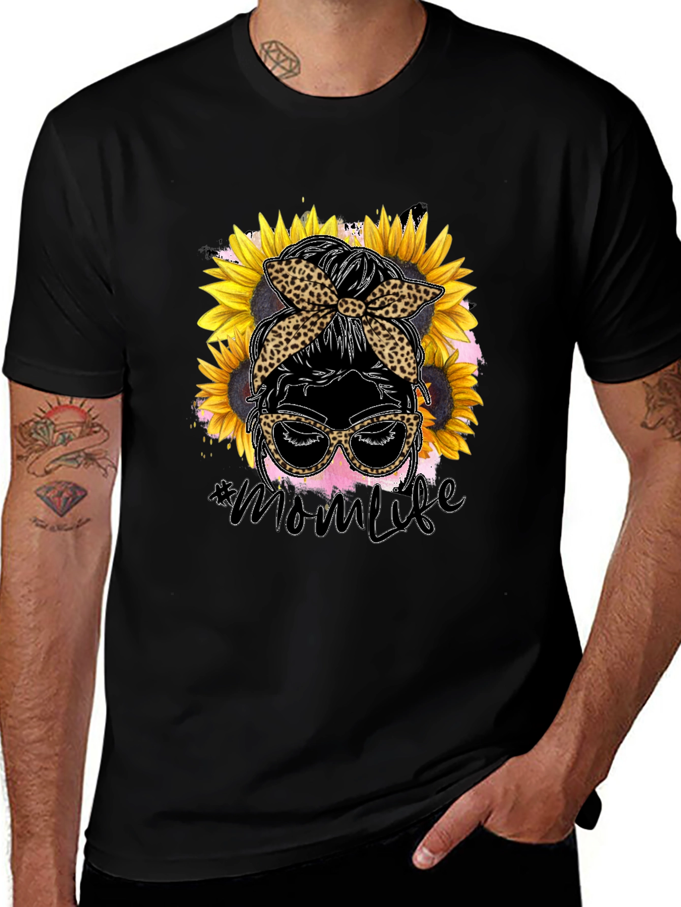 Variant 12 of Mom Life Sunflower Graphic Tee