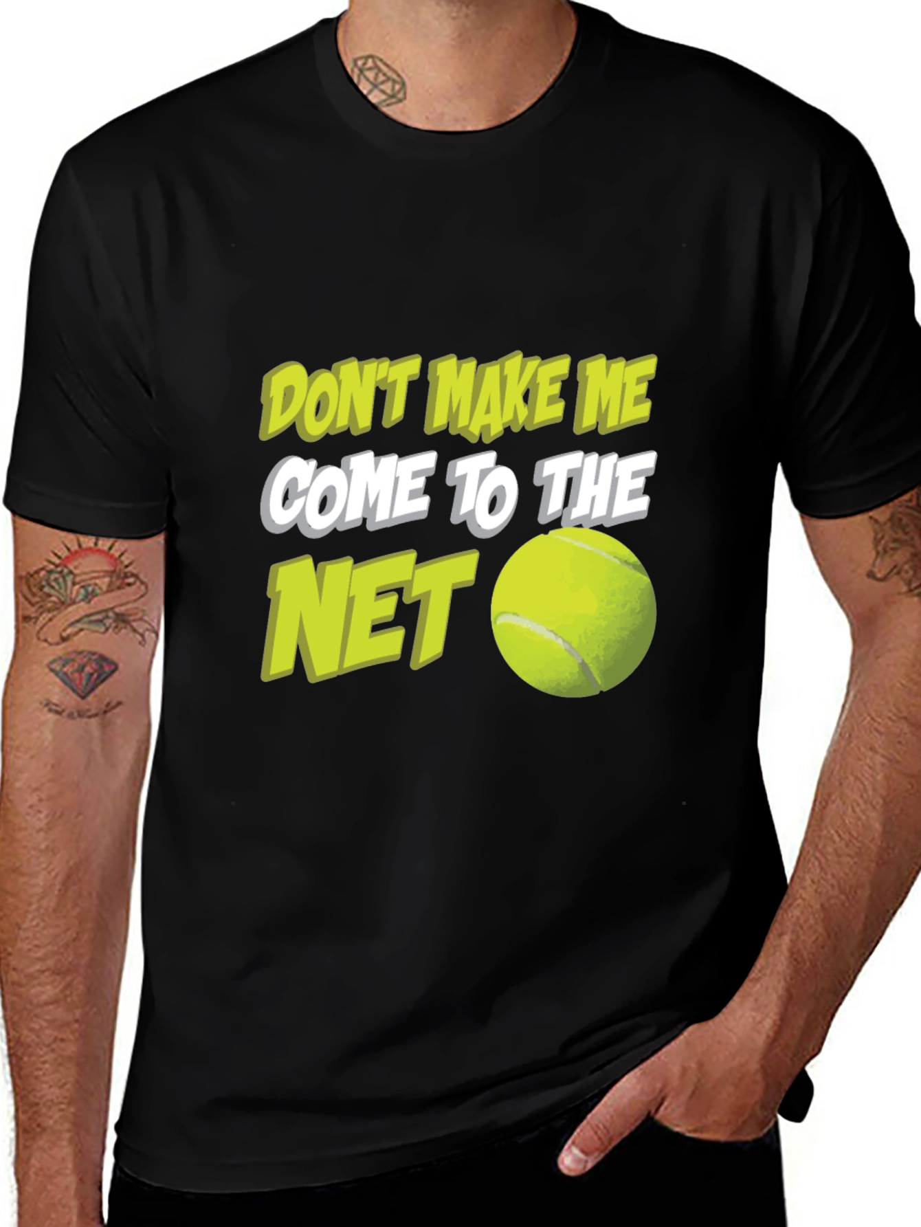 Variant 30 of Tennis T-Shirt - Don't Make Me Come to the Net
