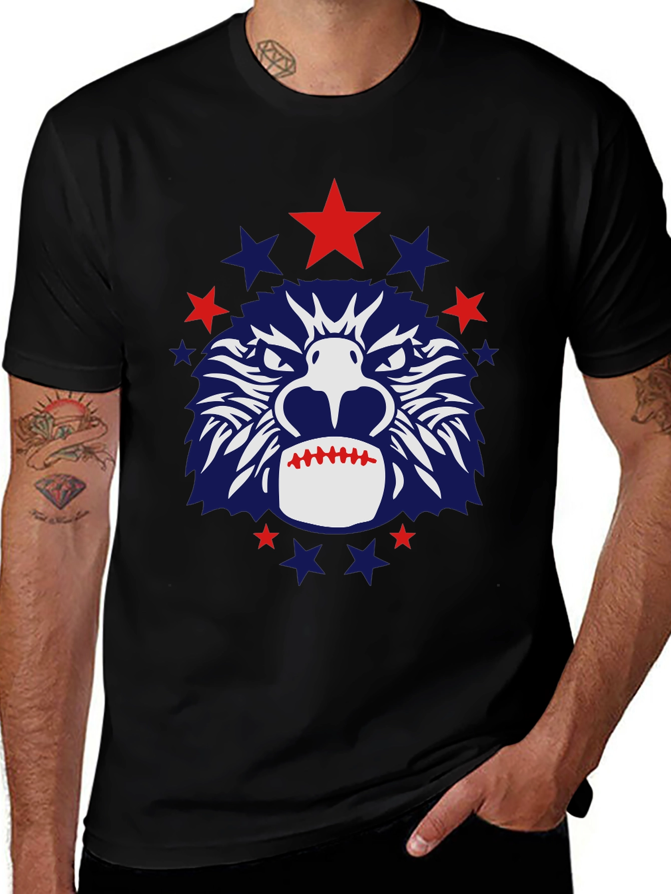 Variant 28 of Patriotic Baseball Eagle Graphic T-Shirt