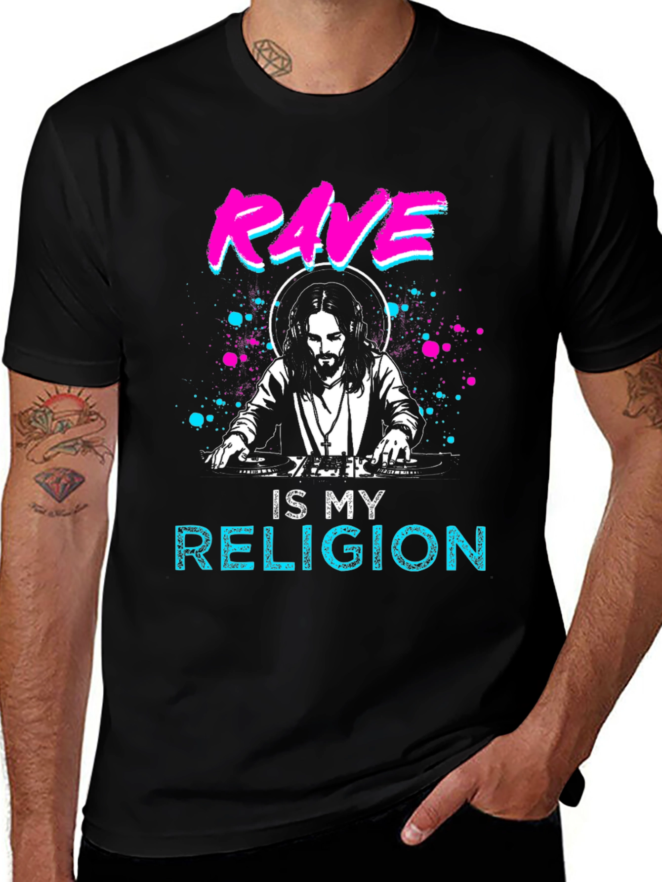 Rave is My Religion T-Shirt - DJ Jesus Design
