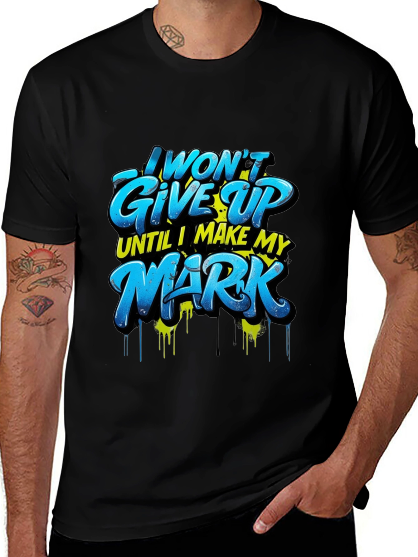 Variant 14 of I Won't Give Up T-Shirt - Motivational Graphic Tee