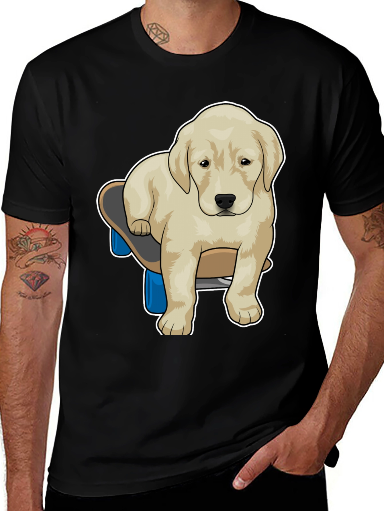 Variant 4 of Skateboarding Dog Graphic Tee