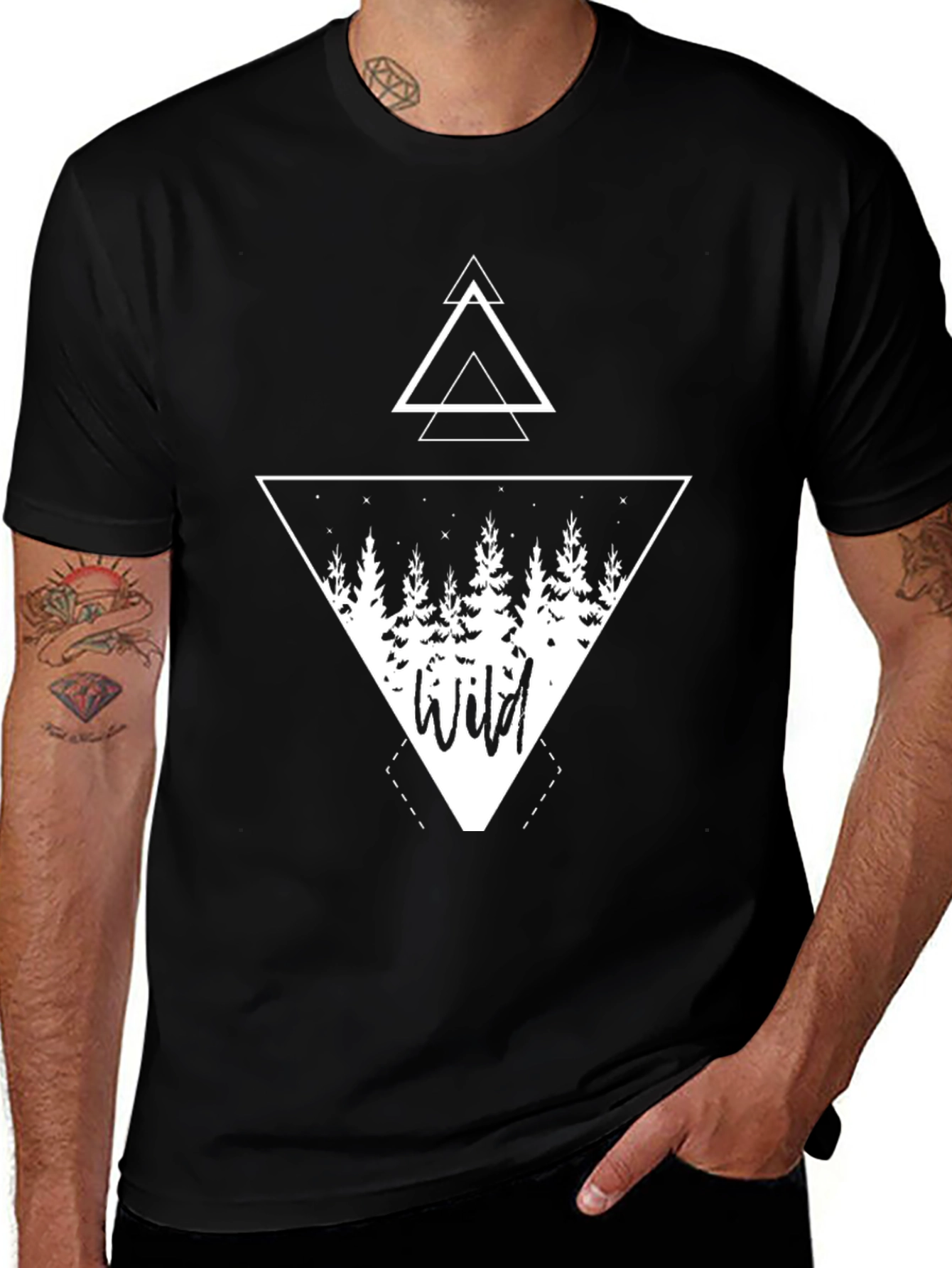Variant 29 of Wild Forest Triangle Graphic Tee