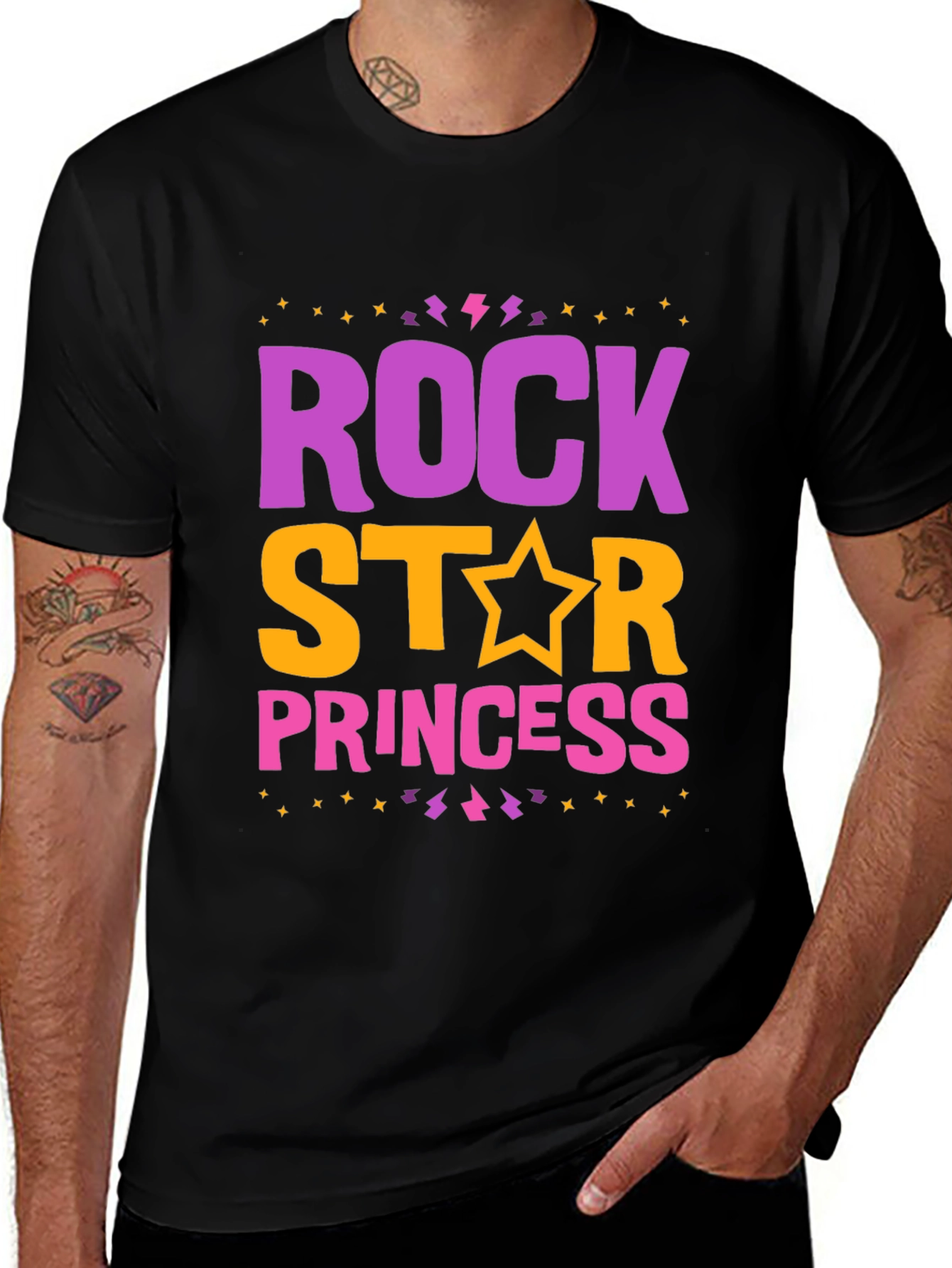 Variant 28 of Rock Star Princess Graphic T-Shirt - Black