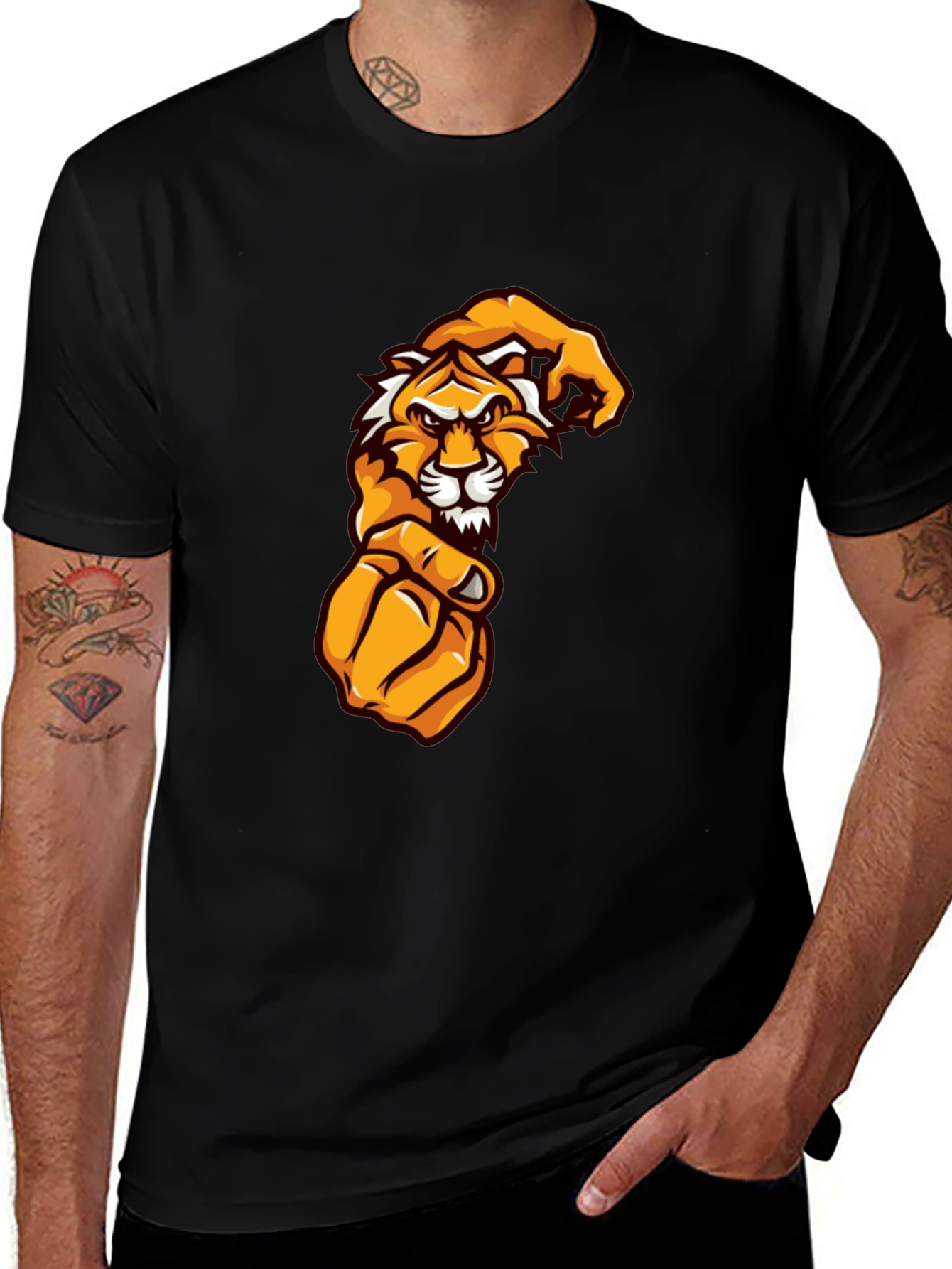 Variant 9 of Bold Tiger Graphic Tee - Unleash Your Wild Side!