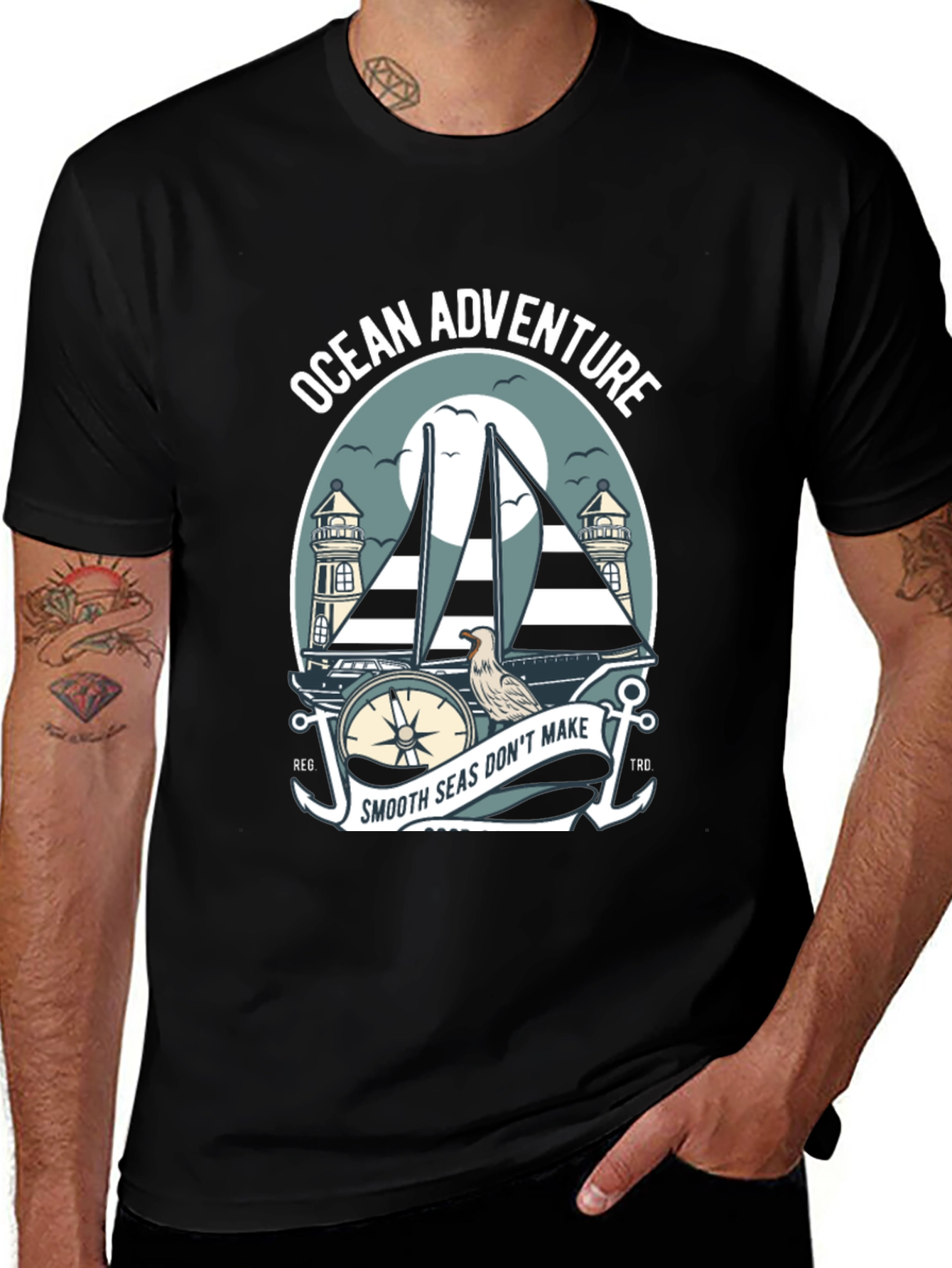 Variant 24 of Ocean Adventure T-Shirt - Nautical Sailboat Design