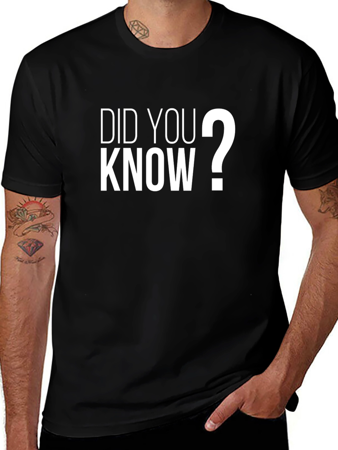 Did You Know? Black Graphic T-Shirt