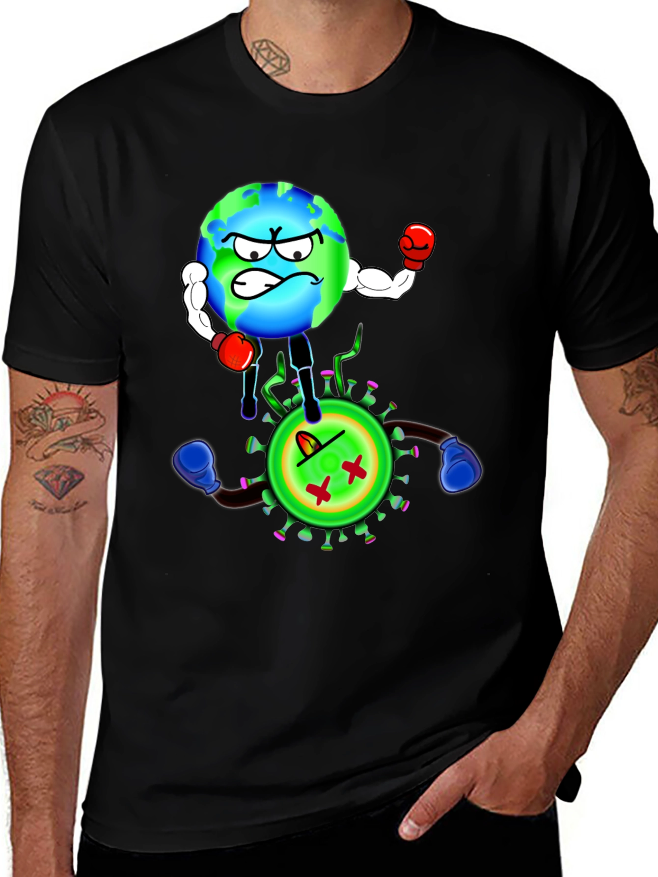 Variant 18 of Earth vs. Virus Graphic T-Shirt