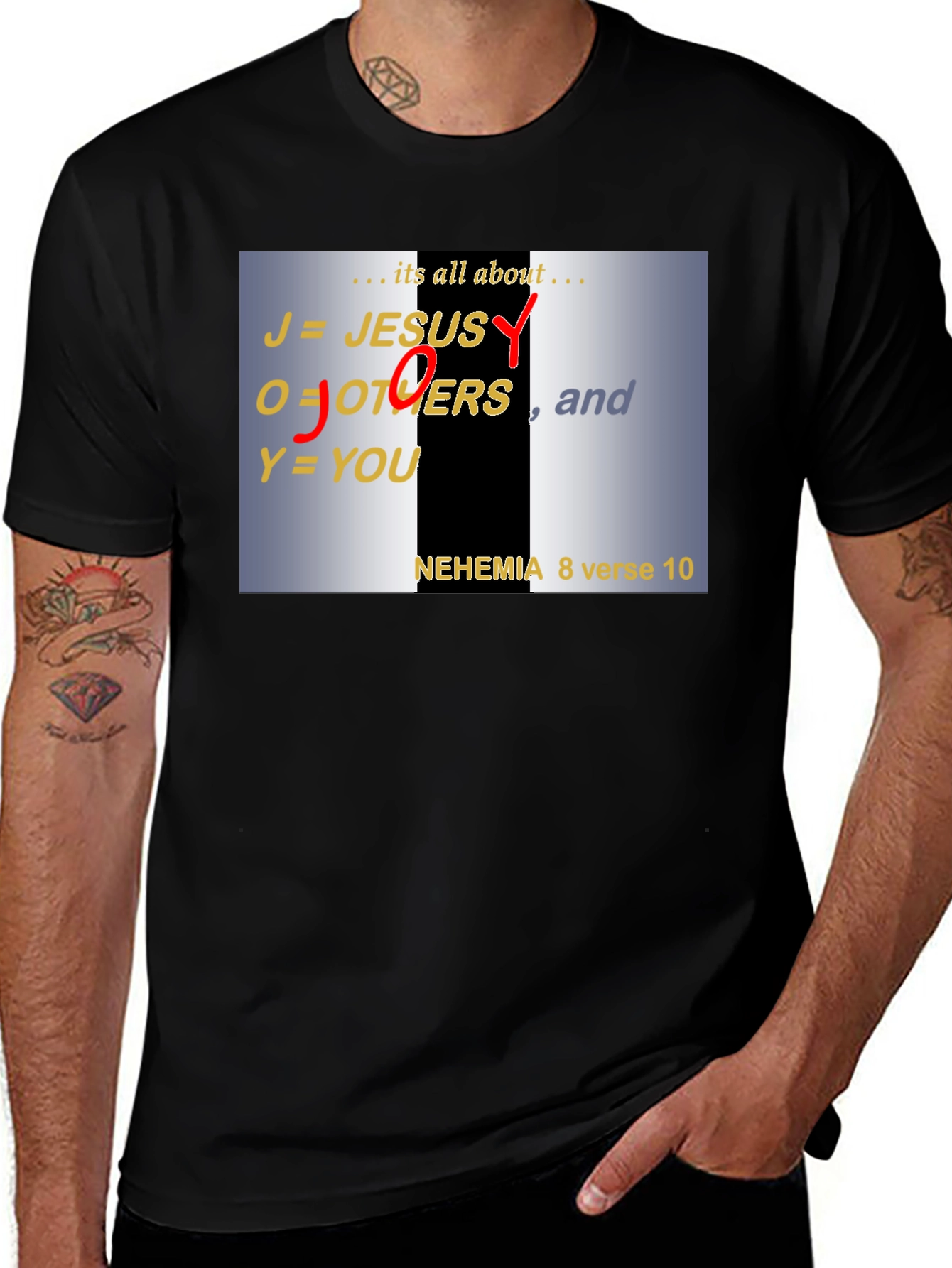 Variant 28 of JOY Jesus Others You Black Graphic T-Shirt