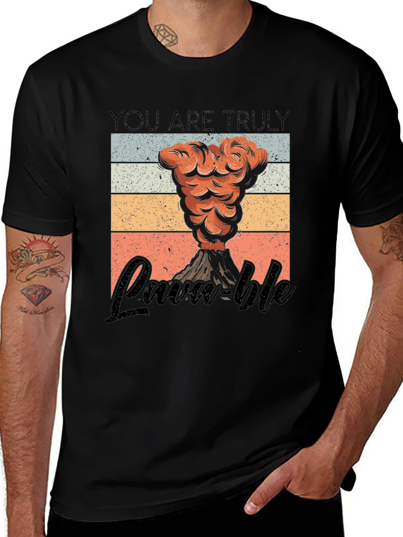 Variant 15 of Lava-ble Pun T-Shirt - Retro Volcano Design