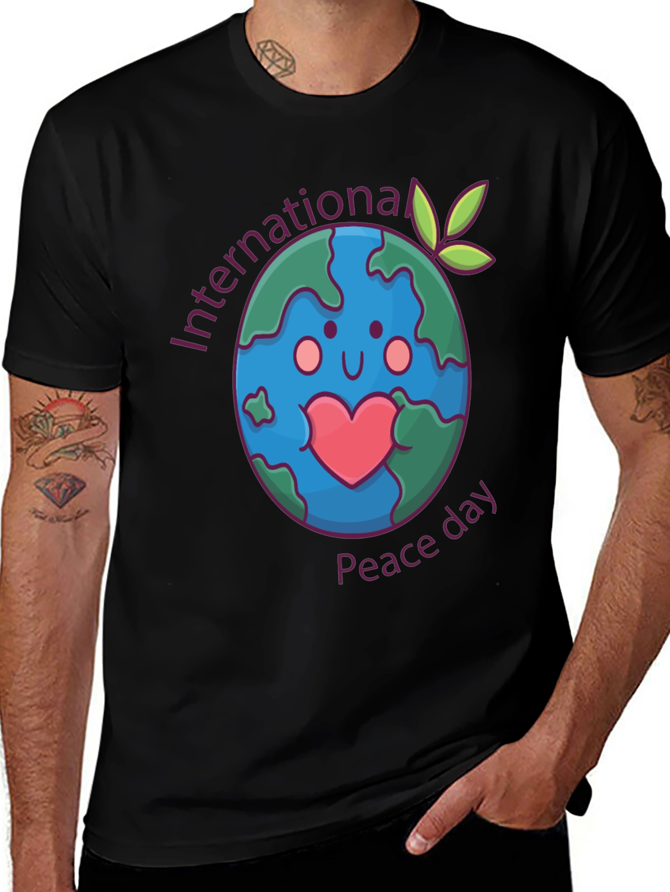 International Peace Day T-Shirt, Earth Graphic Tee