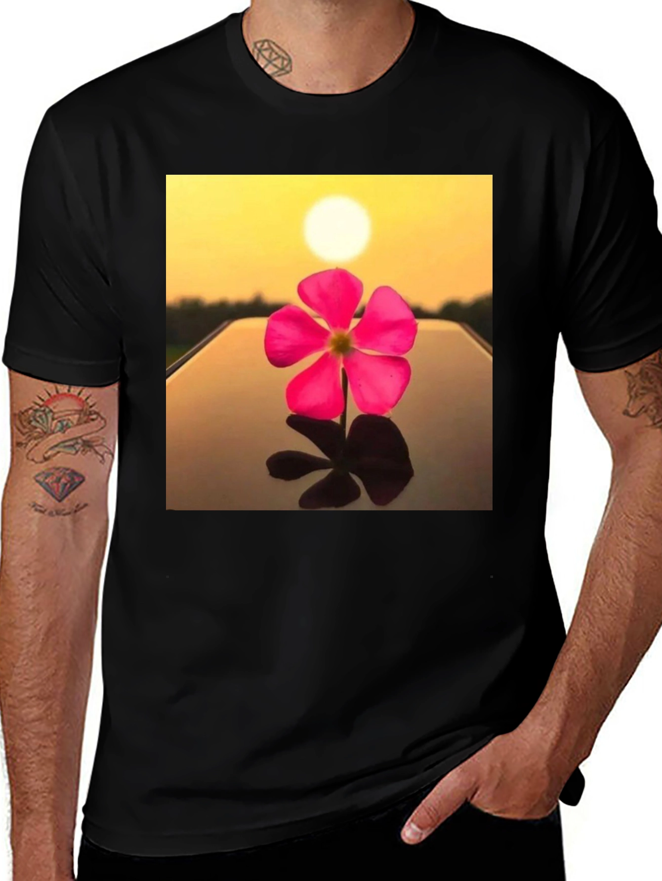 Variant 2 of Floral Sunset Graphic Tee