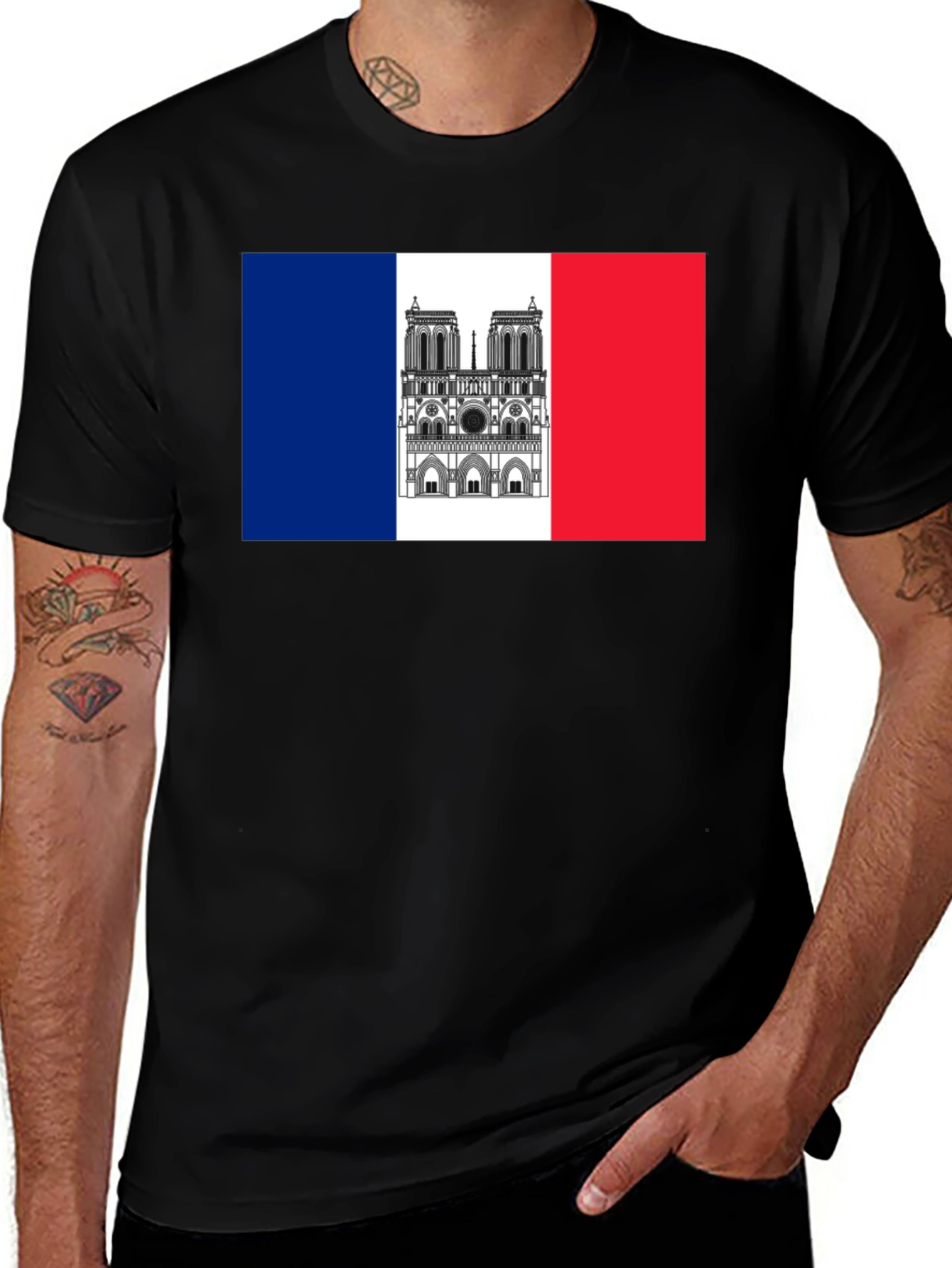 Notre Dame France Flag T-Shirt