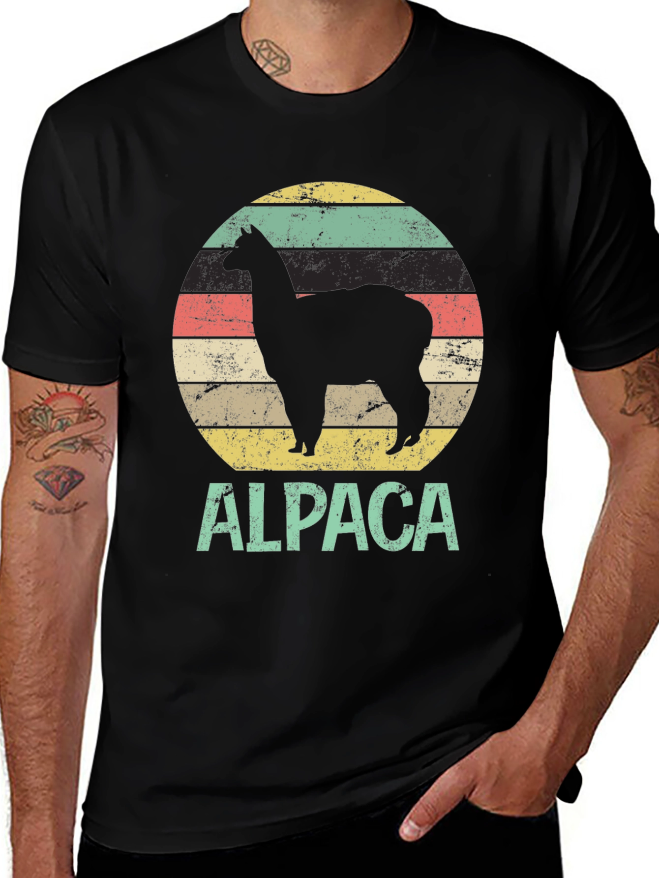 Variant 30 of Retro Alpaca Graphic T-Shirt