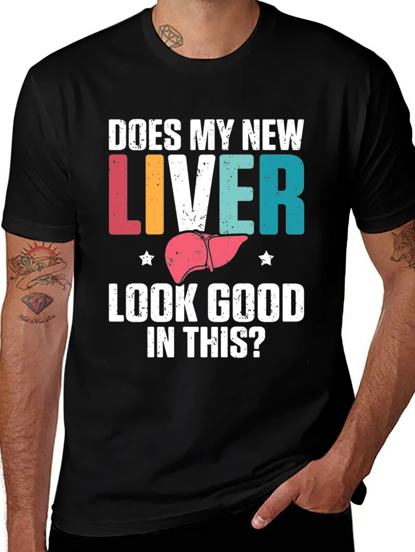 Variant 4 of New Liver T-Shirt - Funny Organ Transplant Tee