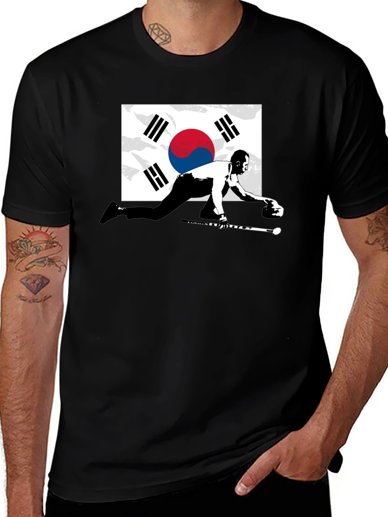 Variant 16 of South Korea Curling Graphic Tee