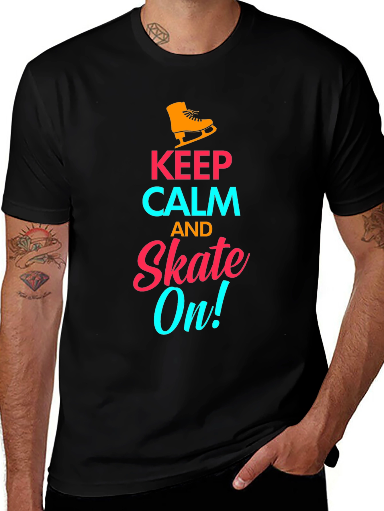 Variant 23 of Keep Calm and Skate On! - Novelty T-Shirt