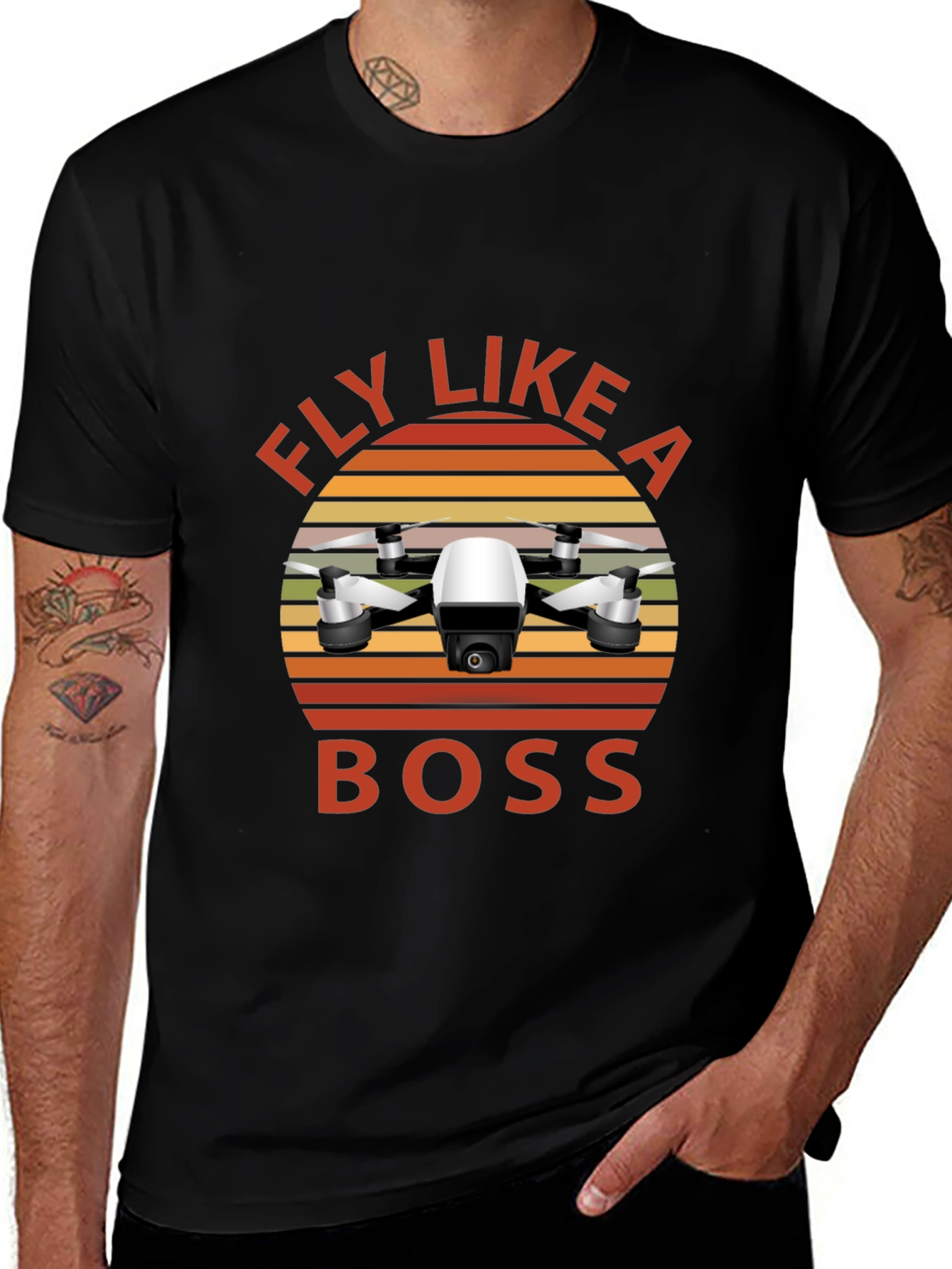 Variant 29 of Fly Like A Boss Drone T-Shirt